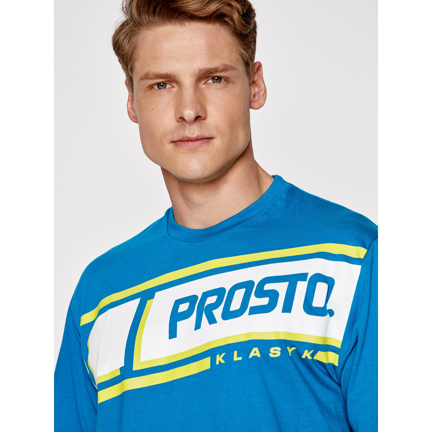 PROSTO. T-Shirt KLASYK Hama 1091 Modrá Regular Fit - Pepit.cz