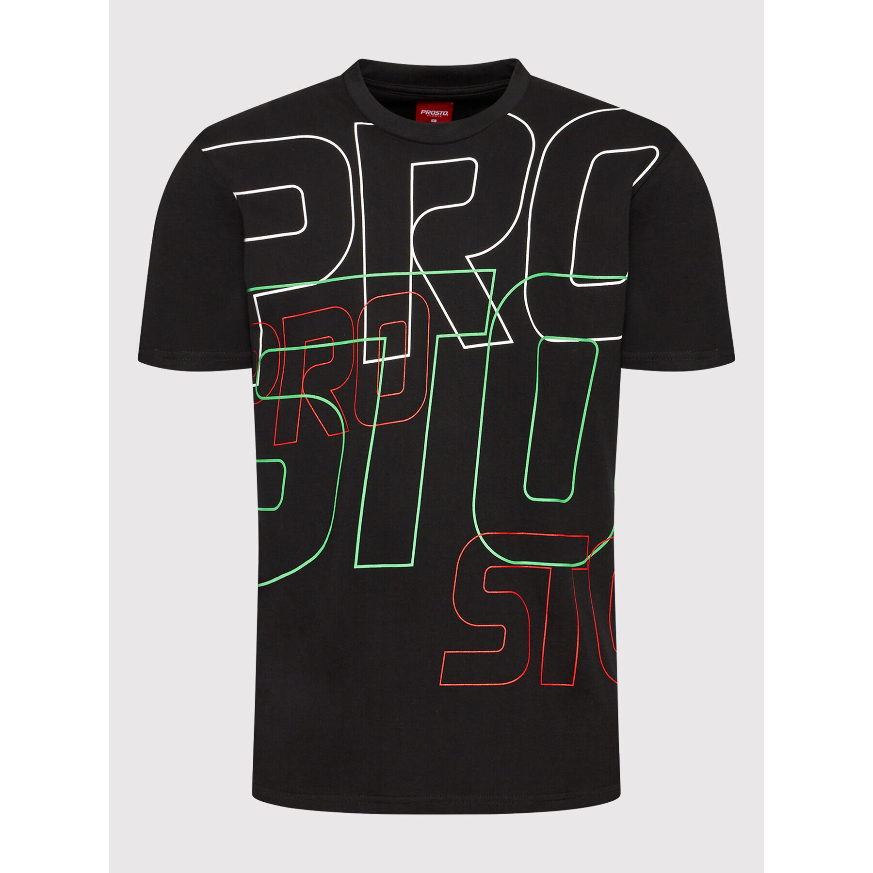 PROSTO. T-Shirt KLASYK Huges 1183 Černá Regular Fit - Pepit.cz