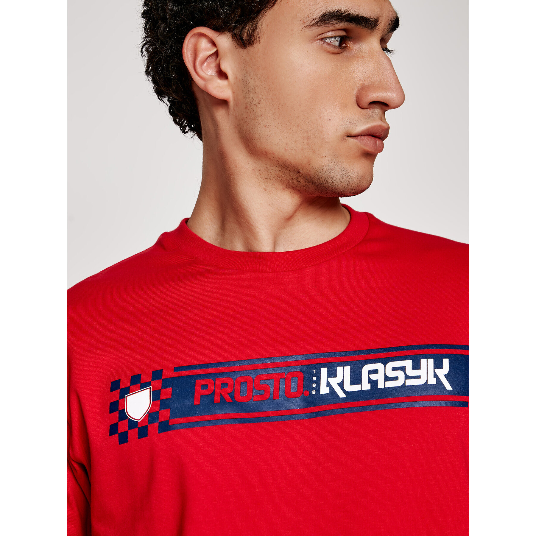 PROSTO. T-Shirt KLASYK Last Lap 1023 Červená Regular Fit - Pepit.cz