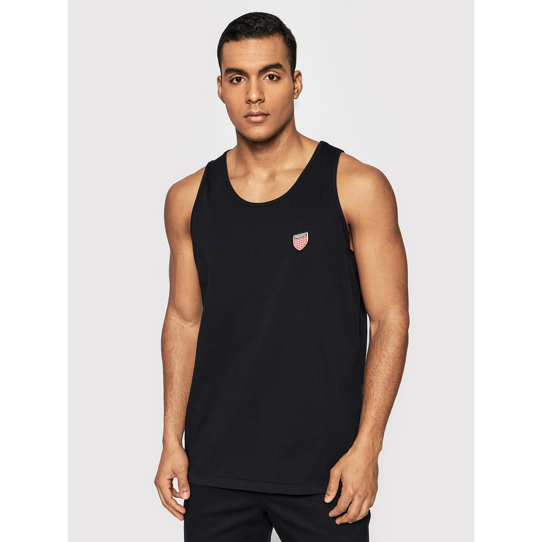 PROSTO. Tank top KLASYK Heman 4013 Černá Regular Fit - Pepit.cz