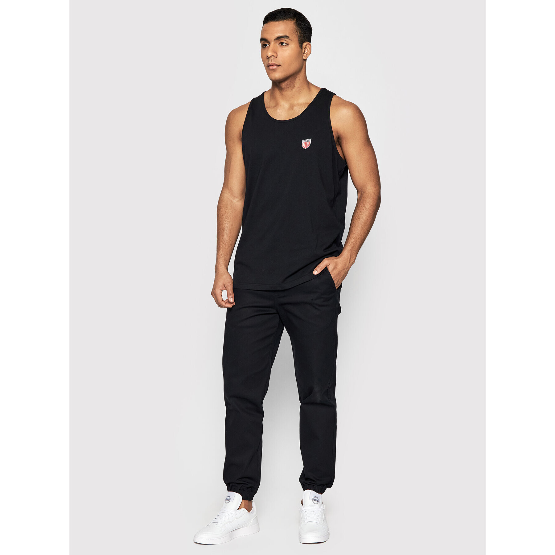 PROSTO. Tank top KLASYK Heman 4013 Černá Regular Fit - Pepit.cz