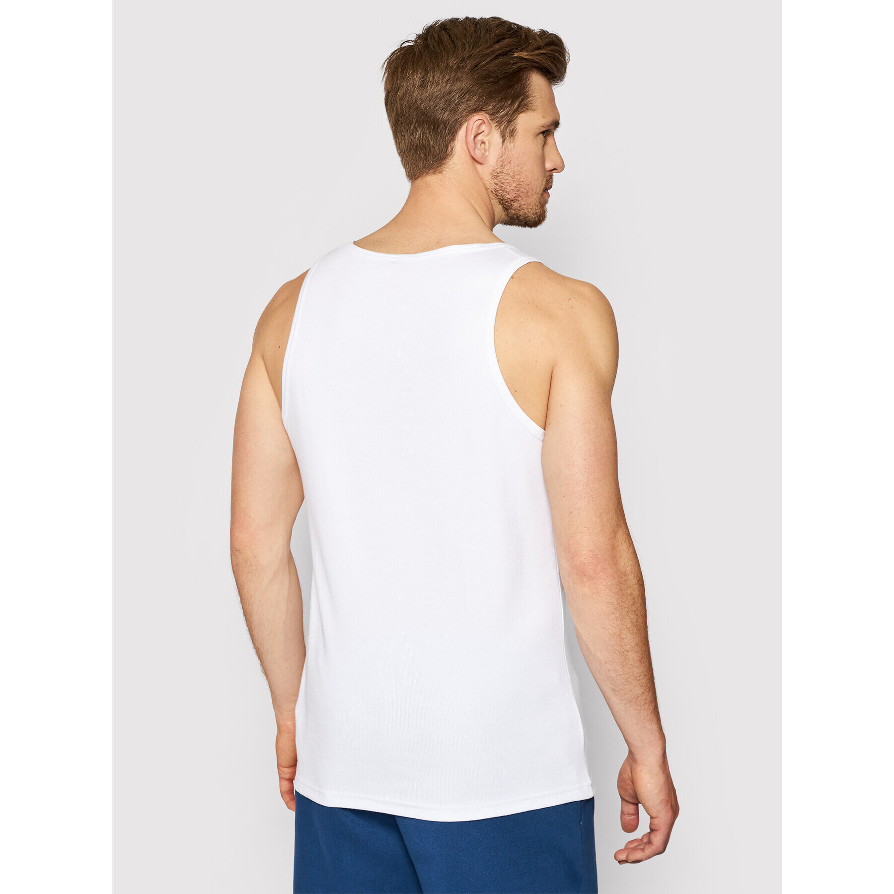 PROSTO. Tank top KLASYK Trevor 4042 Bílá Regular Fit - Pepit.cz