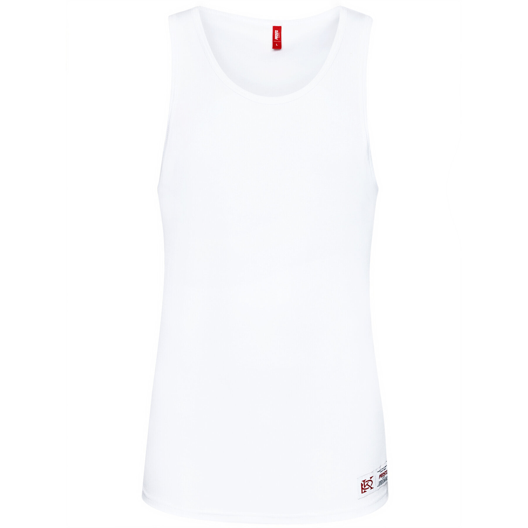 PROSTO. Tank top KLASYK Trevor 4042 Bílá Regular Fit - Pepit.cz