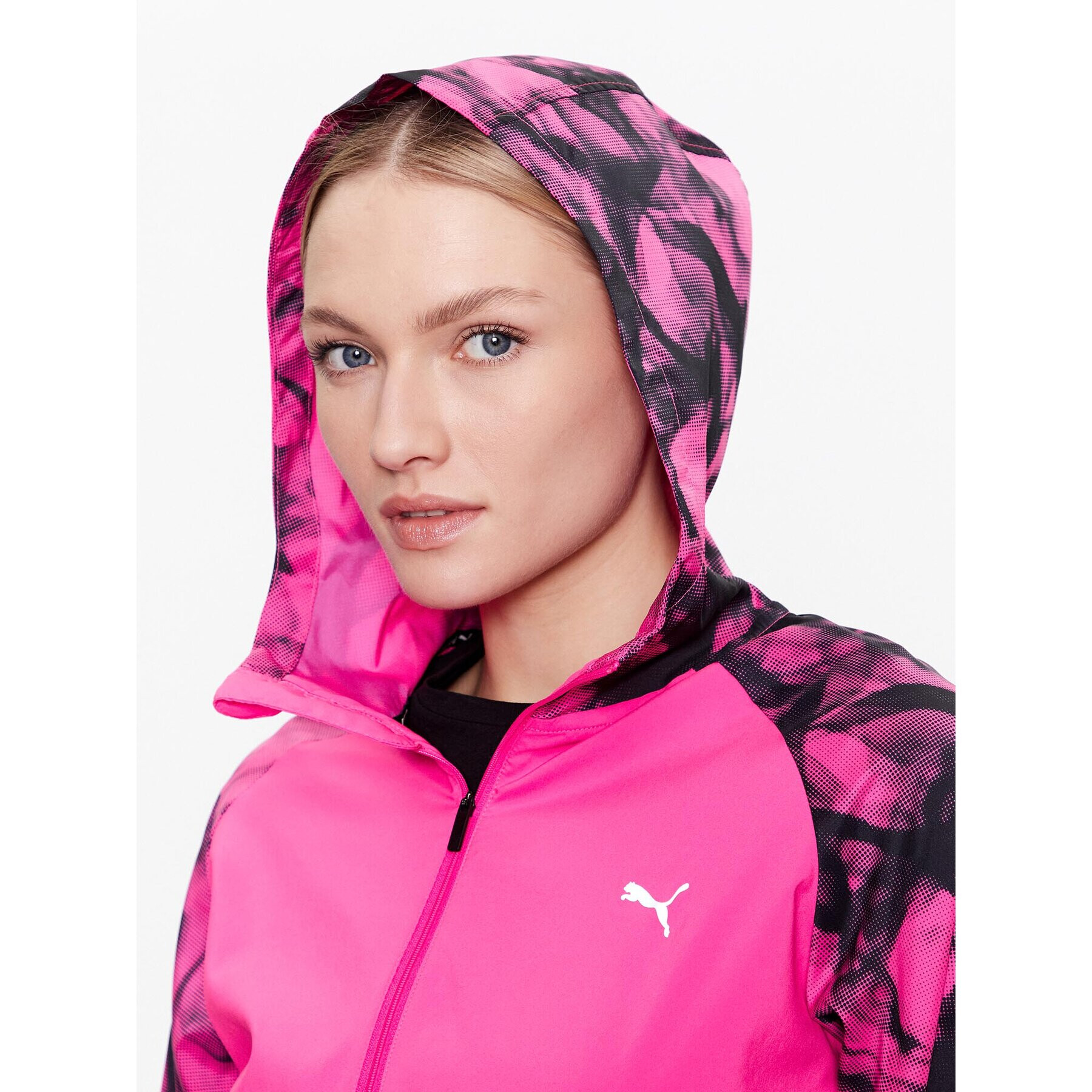 Puma Běžecká bunda Run Aop 523390 Růžová Regular Fit - Pepit.cz