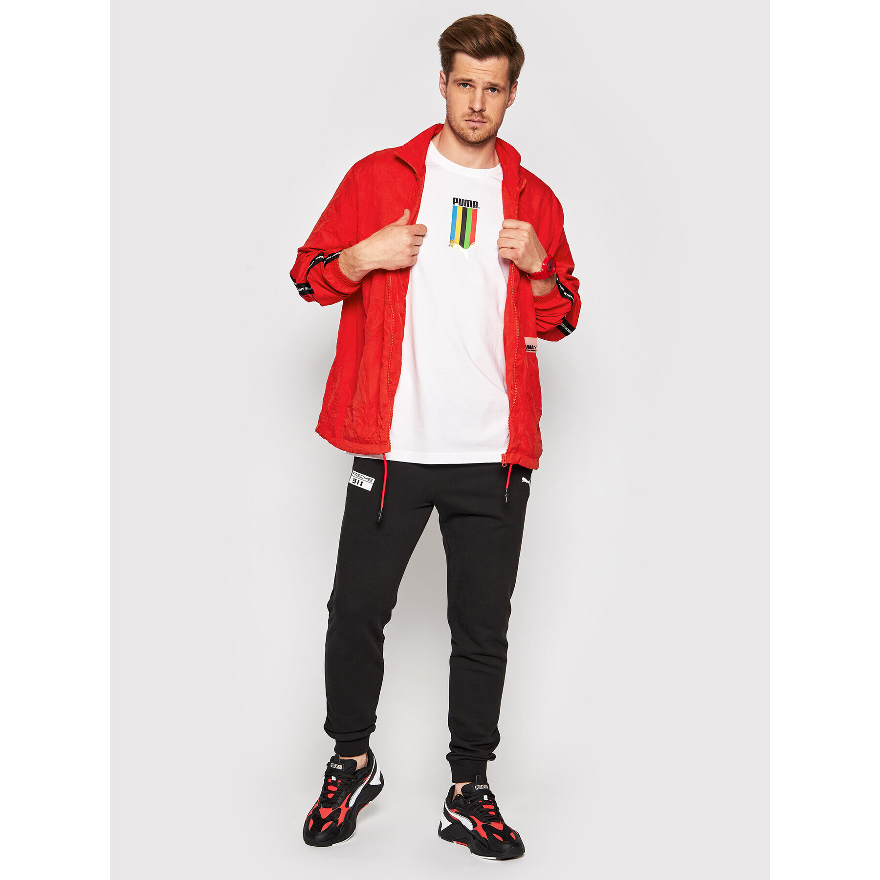 Puma Bunda pro přechodné období Avenir Woven Track 596470 Červená Regular Fit - Pepit.cz