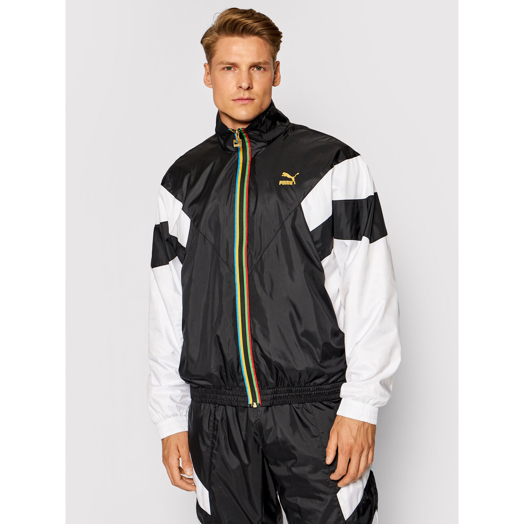 Puma Bunda pro přechodné období TFS Worldhood Track Top 597610 Černá Regular Fit - Pepit.cz