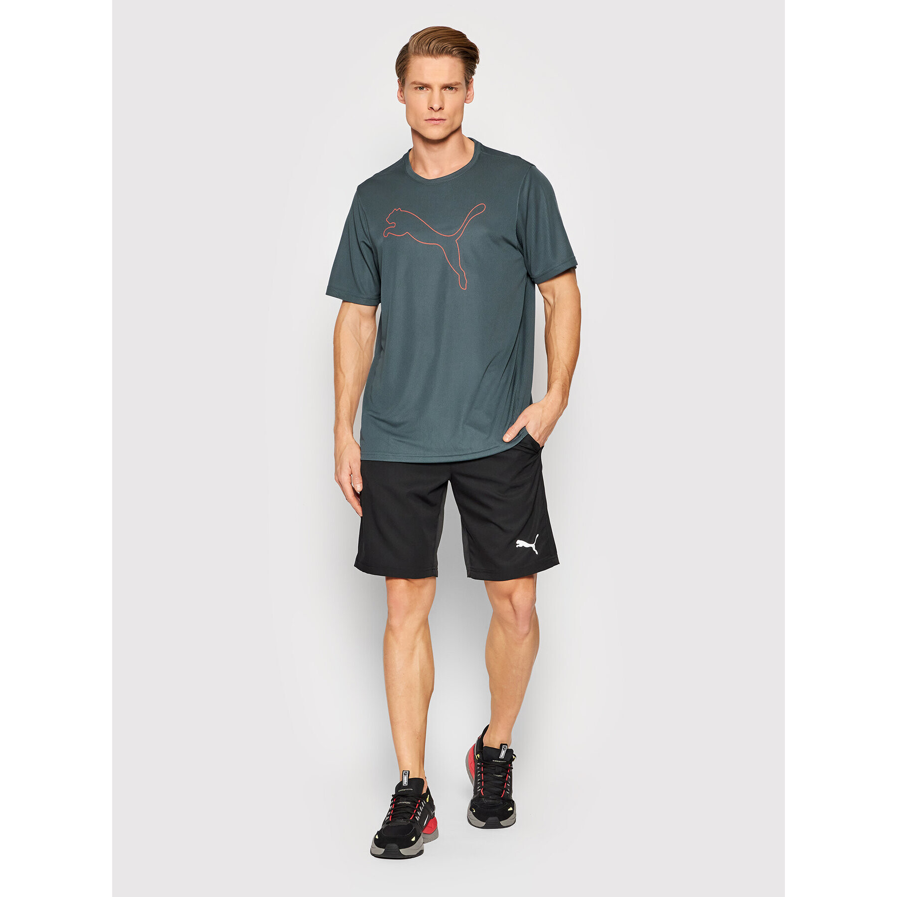 Puma Funkční tričko Performance Cat 520491 Šedá Regular Fit - Pepit.cz