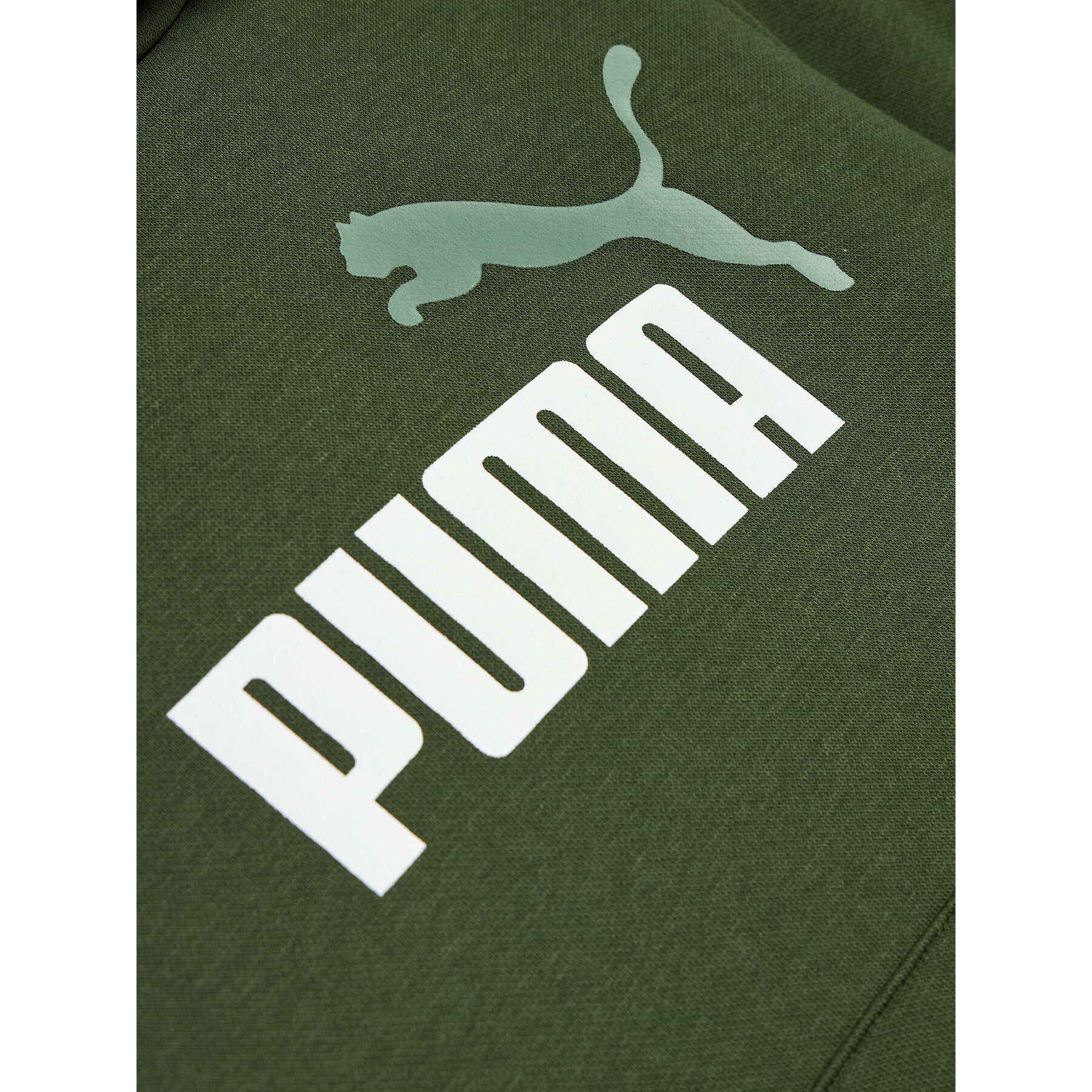 Puma Mikina Ess+ 2 Col Big Logo 586987 Zelená Regular Fit - Pepit.cz