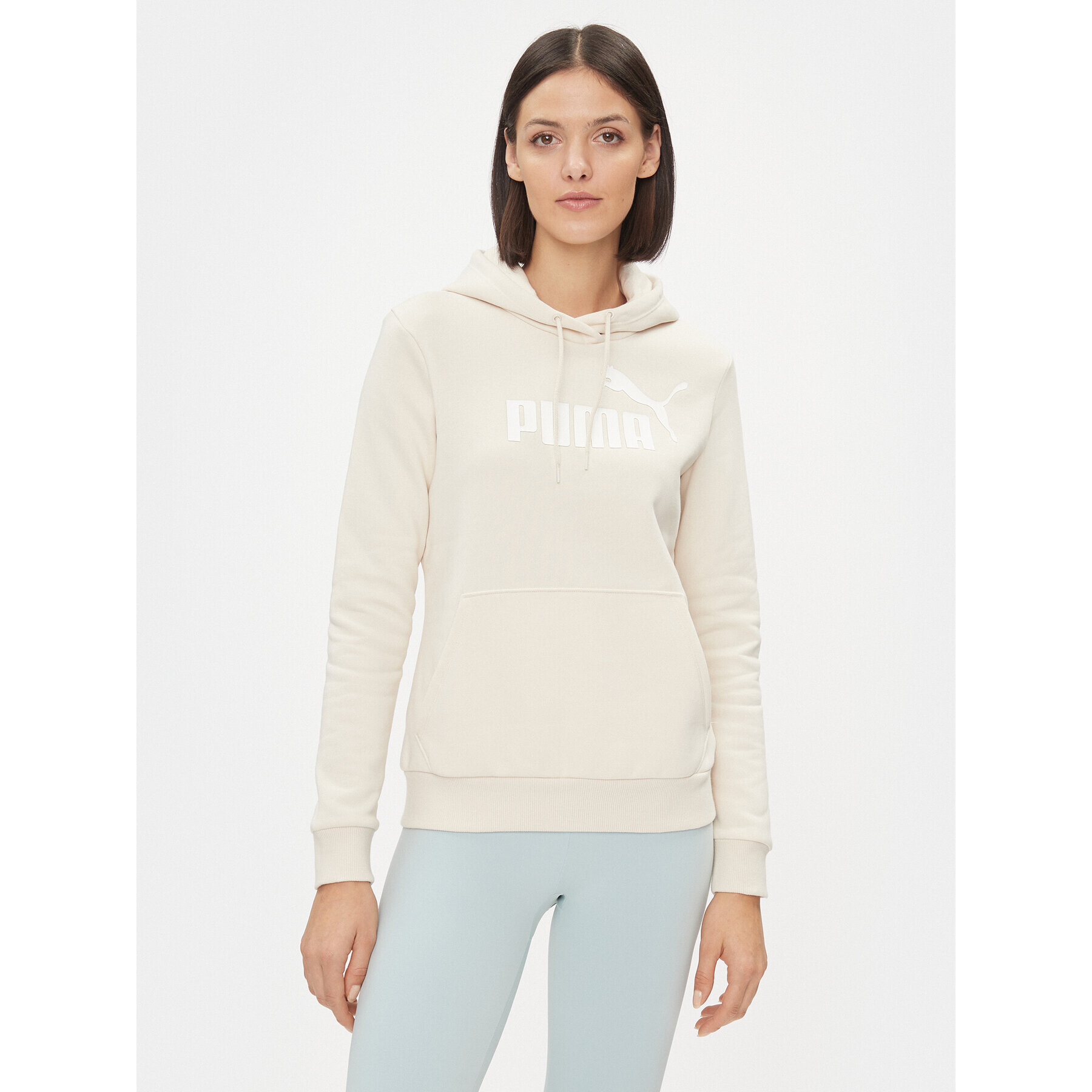 Puma Mikina Ess Logo 586789 Écru Regular Fit - Pepit.cz