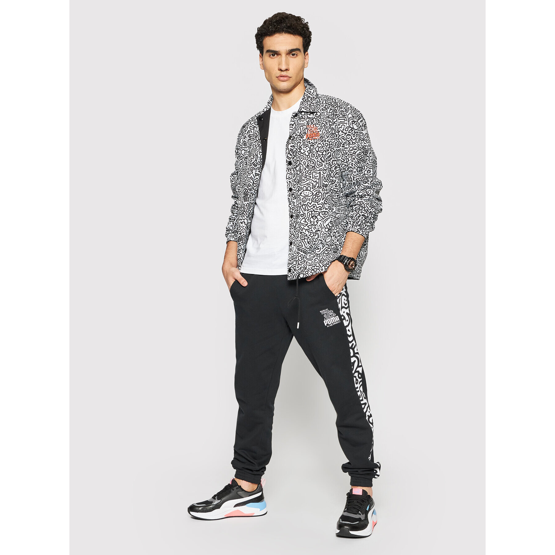 Puma Outdoorová bunda MR DOODLE 598638 Bílá Regular Fit - Pepit.cz