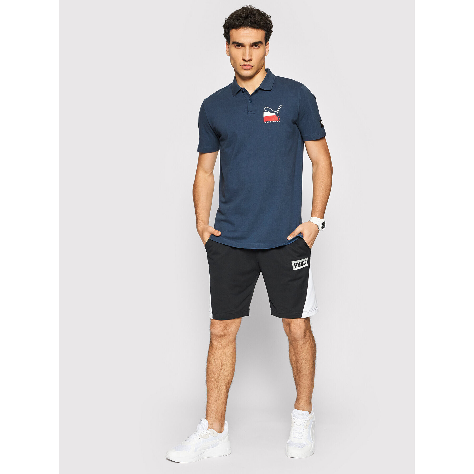 Puma Polokošile Athletics 581344 Tmavomodrá Regular Fit - Pepit.cz