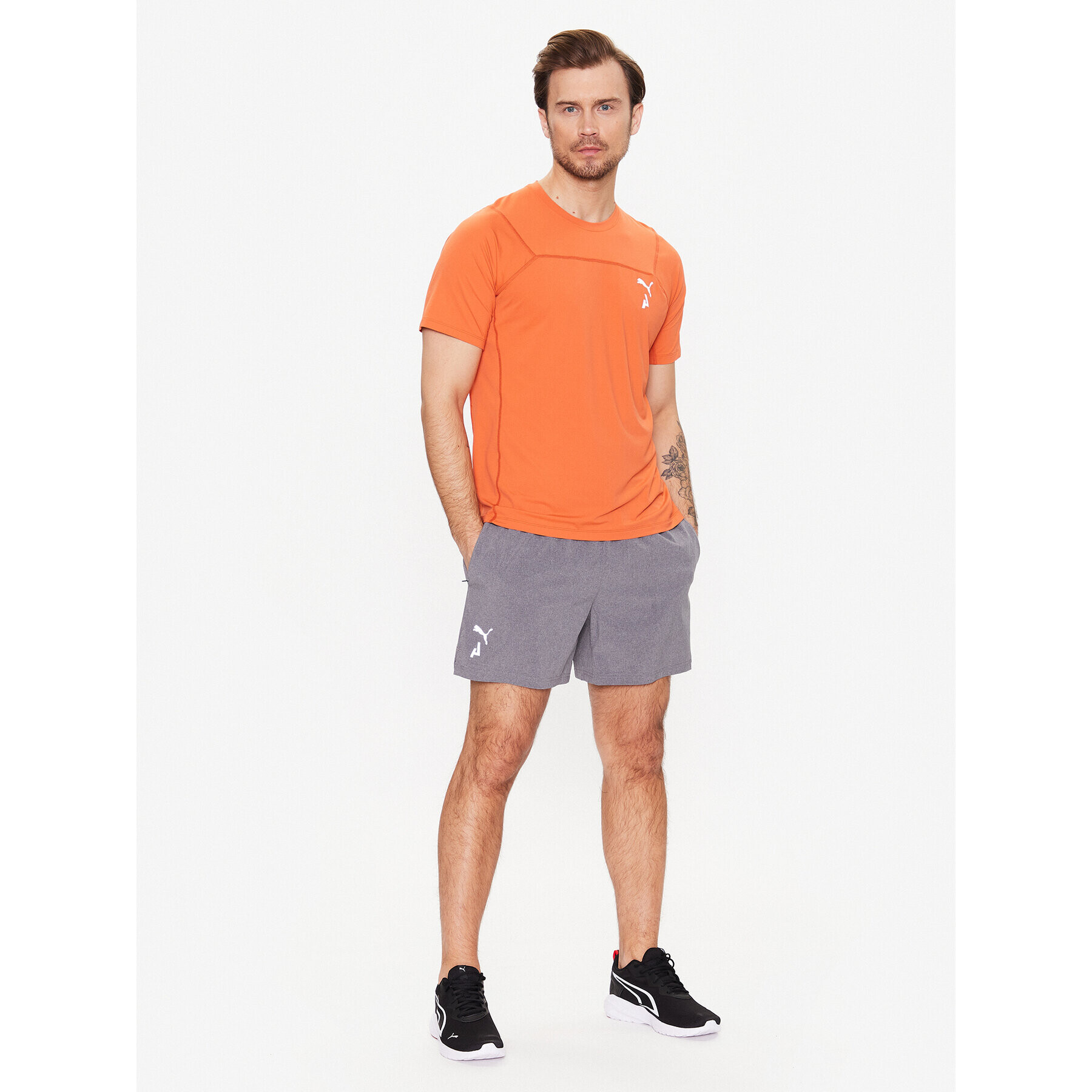 Puma Sportovní kraťasy 523262 Šedá Regular Fit - Pepit.cz