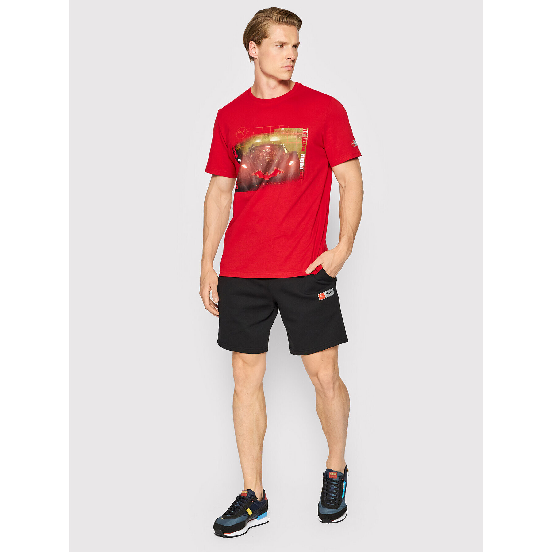 Puma Sportovní kraťasy BATMAN 534729 Černá Regular Fit - Pepit.cz