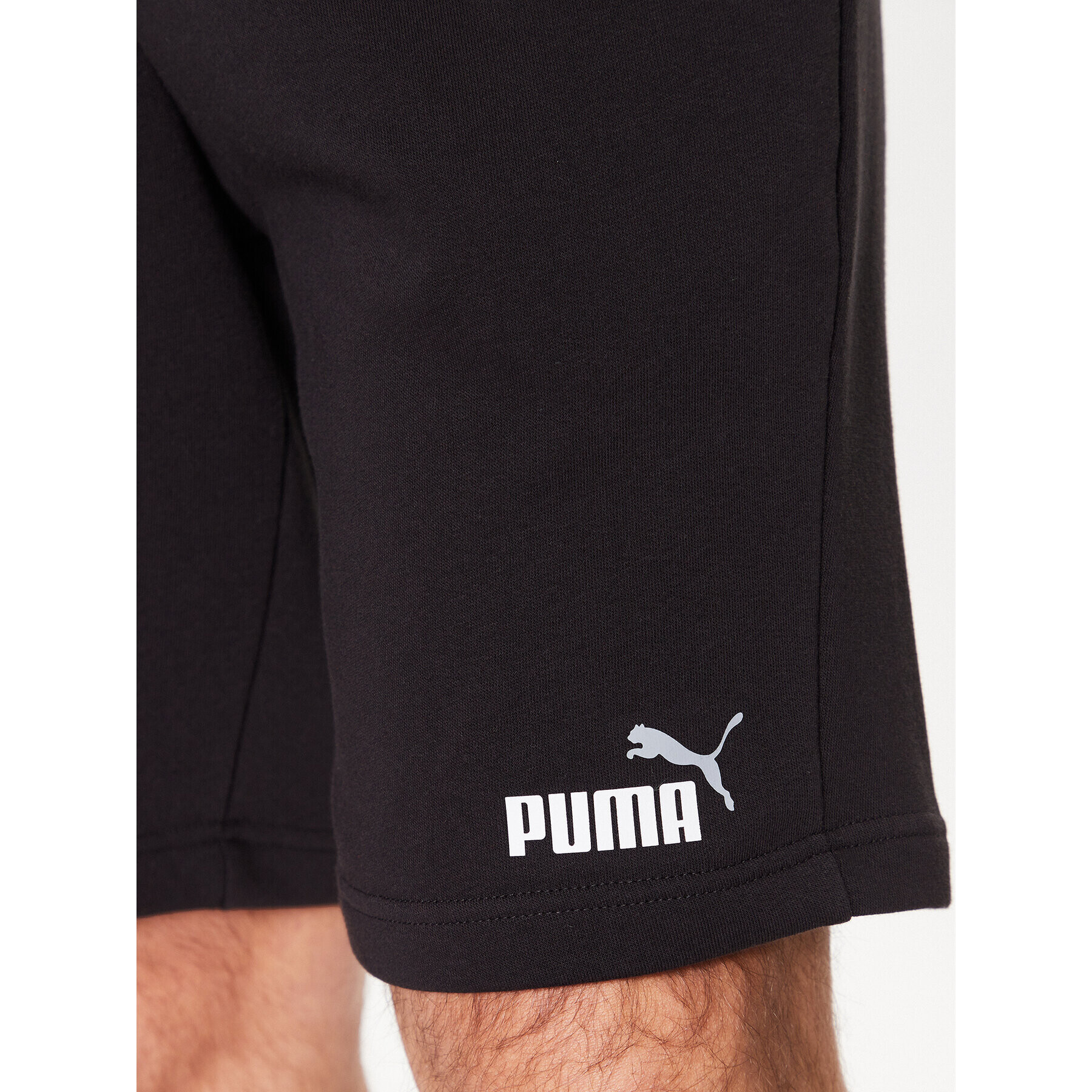 Puma Sportovní kraťasy Essentials+ Two-Tone 586766 Černá Regular Fit - Pepit.cz