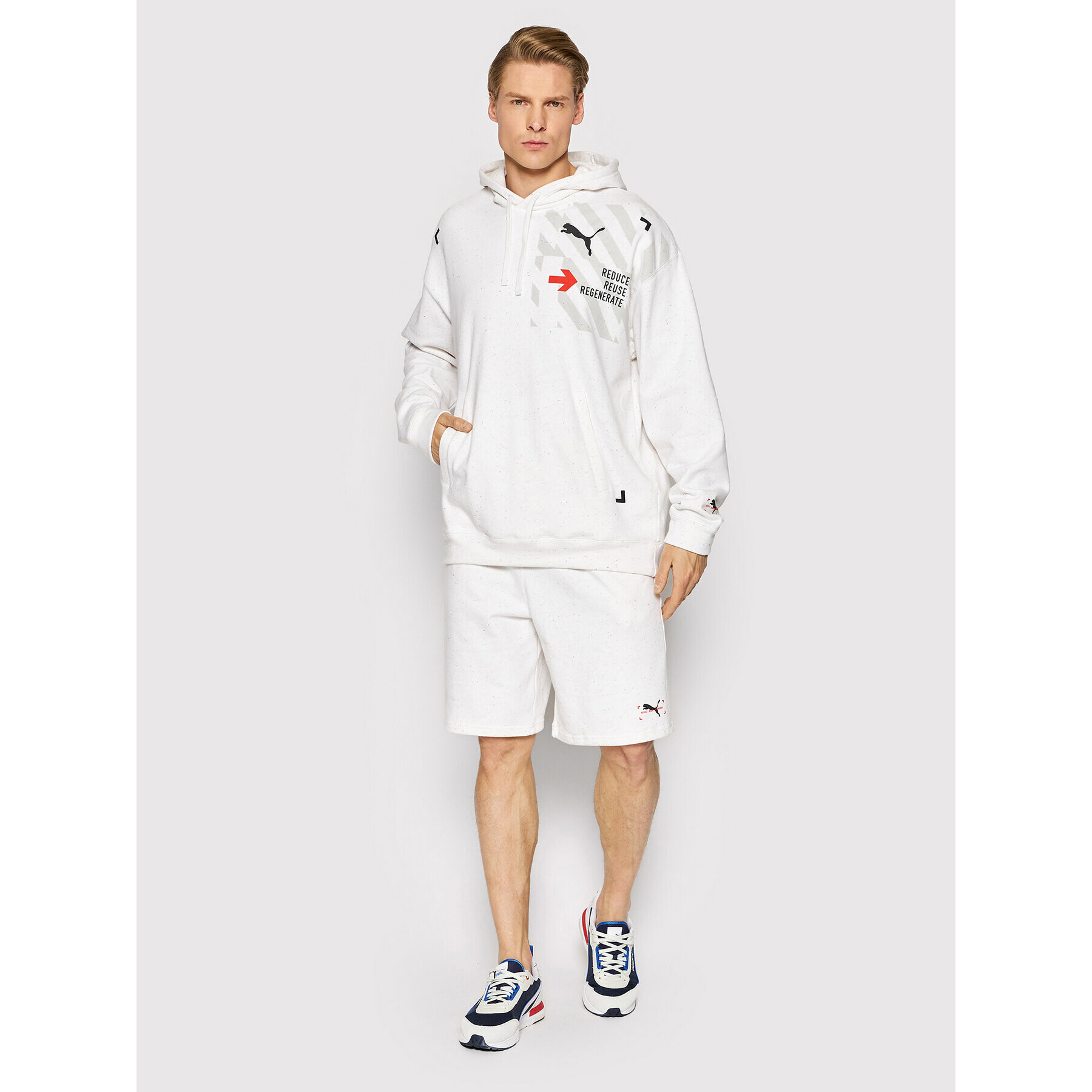 Puma Sportovní kraťasy RE:Collection 533957 Bílá Regular Fit - Pepit.cz