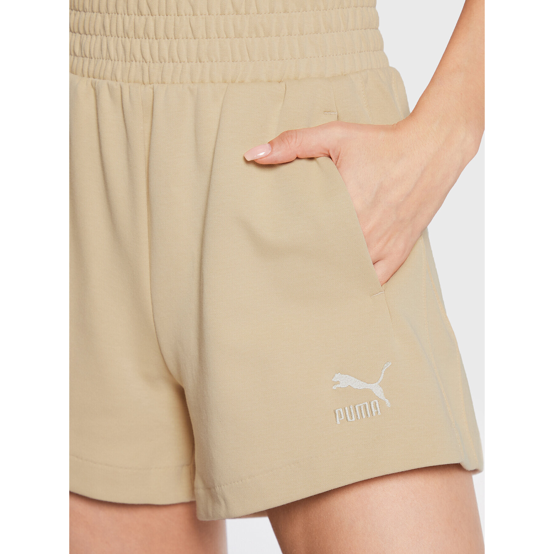 Puma Sportovní kraťasy T7 535716 Béžová Regular Fit - Pepit.cz