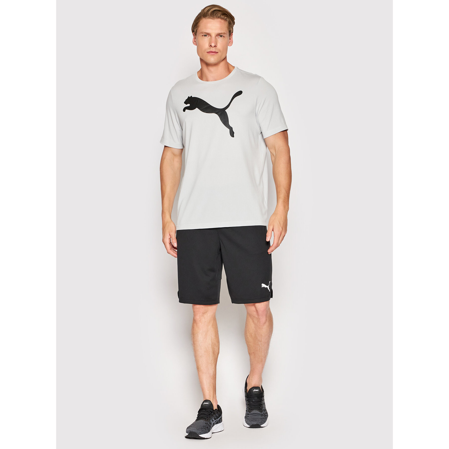 Puma T-Shirt Active Big Logo 586724 Šedá Regular Fit - Pepit.cz