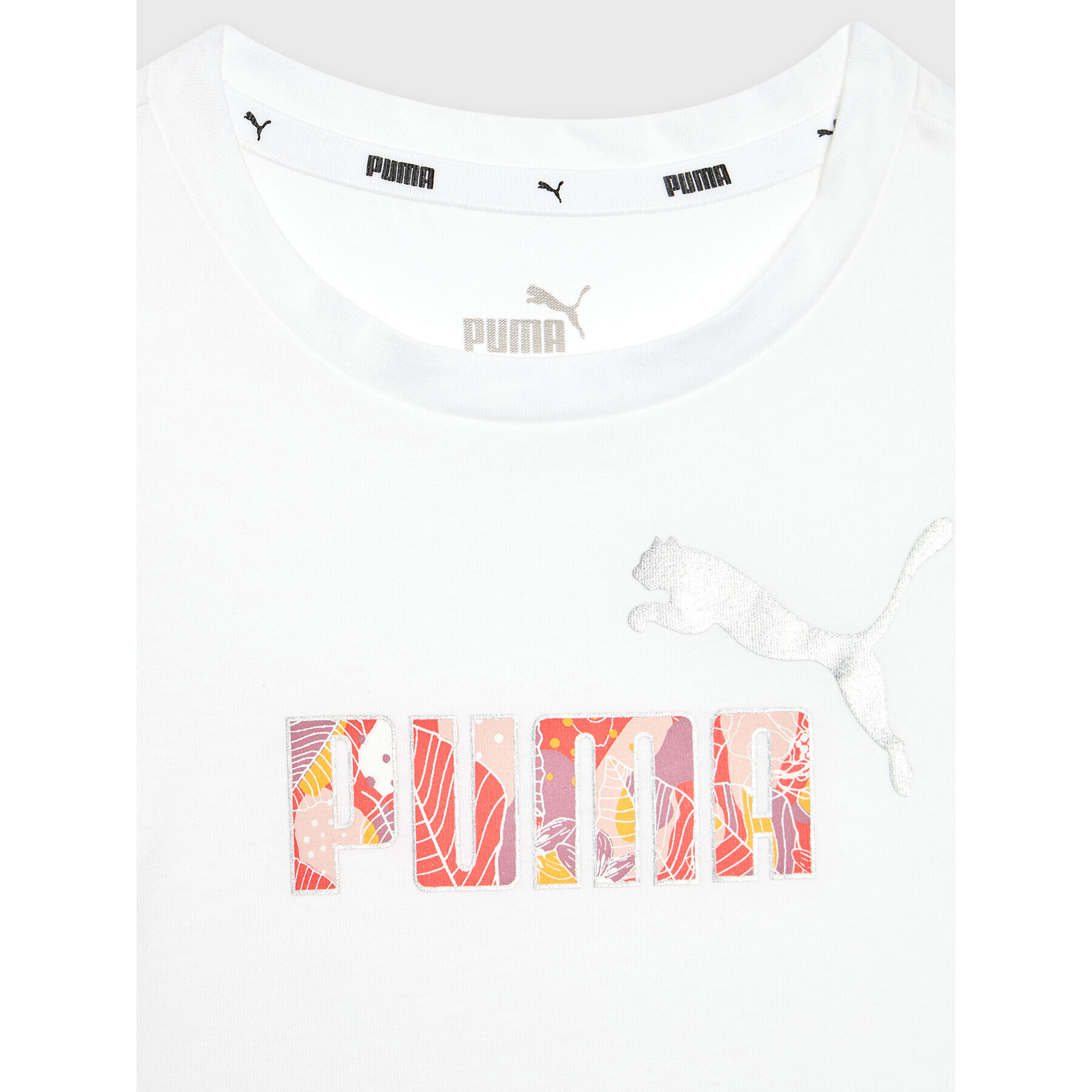 Puma T-Shirt Bloom Logo 670311 Bílá Regular Fit - Pepit.cz