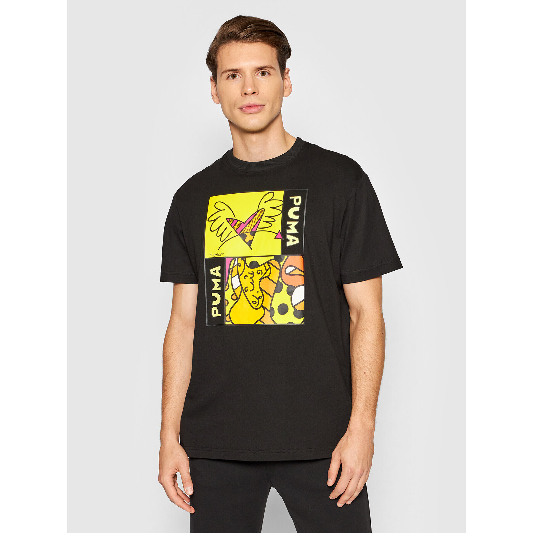 Puma T-Shirt BRITTO 532234 Černá Relaxed Fit - Pepit.cz