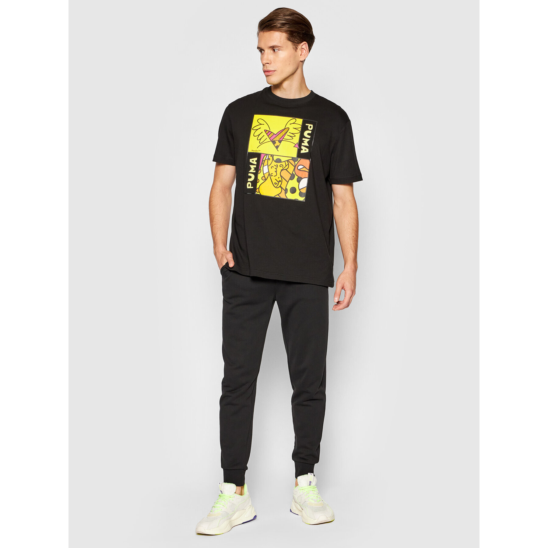 Puma T-Shirt BRITTO 532234 Černá Relaxed Fit - Pepit.cz