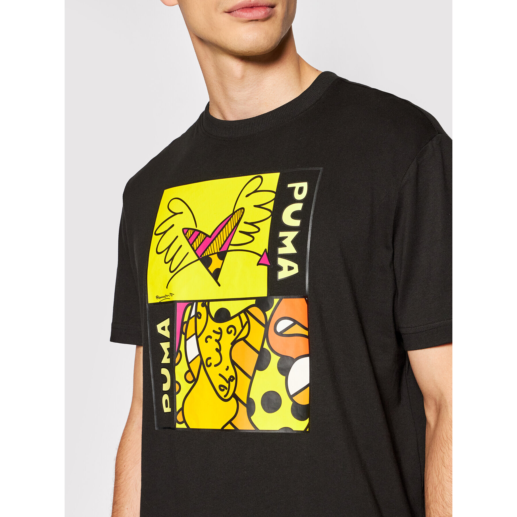 Puma T-Shirt BRITTO 532234 Černá Relaxed Fit - Pepit.cz