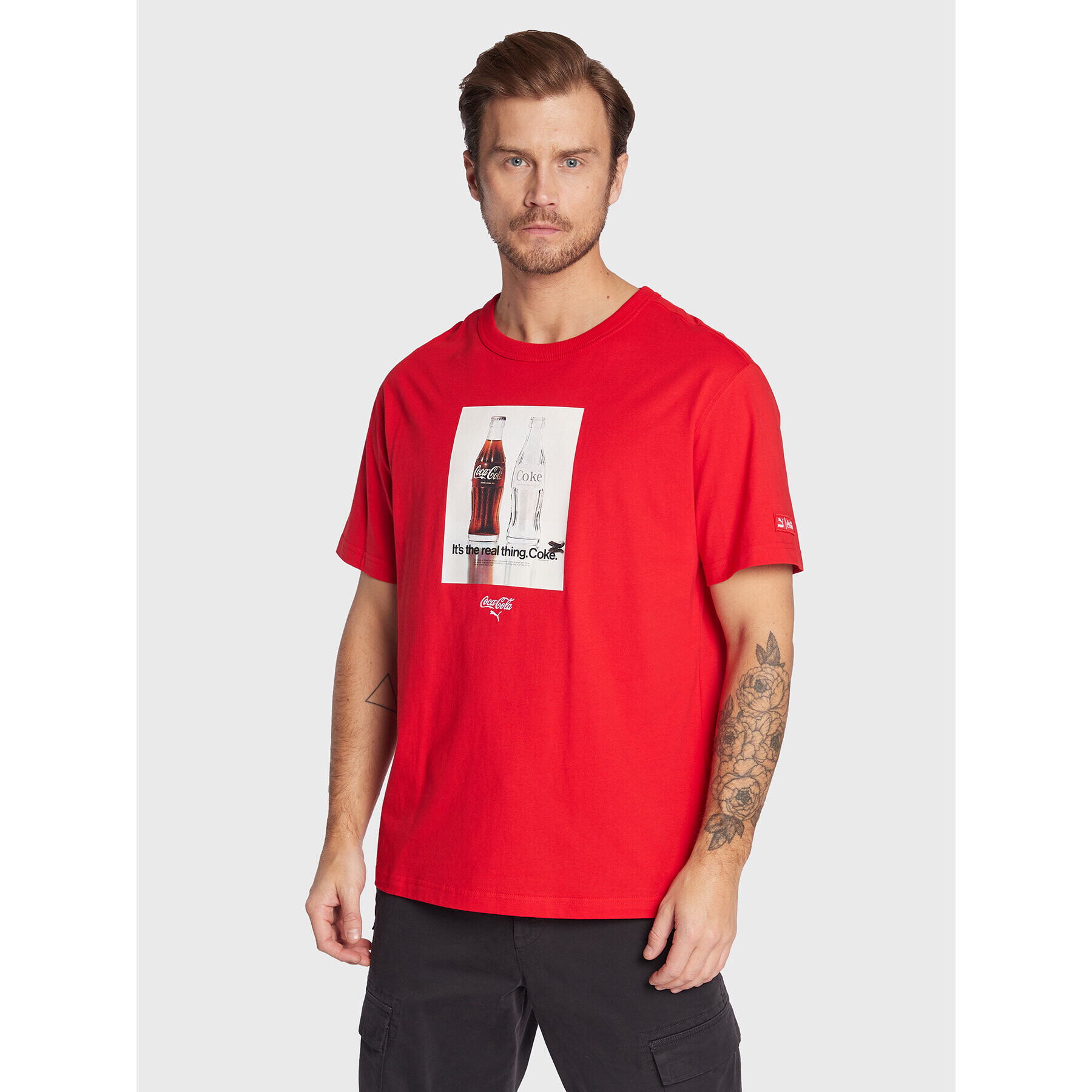 Puma T-Shirt COCA-COLA 536159 Červená Regular Fit - Pepit.cz