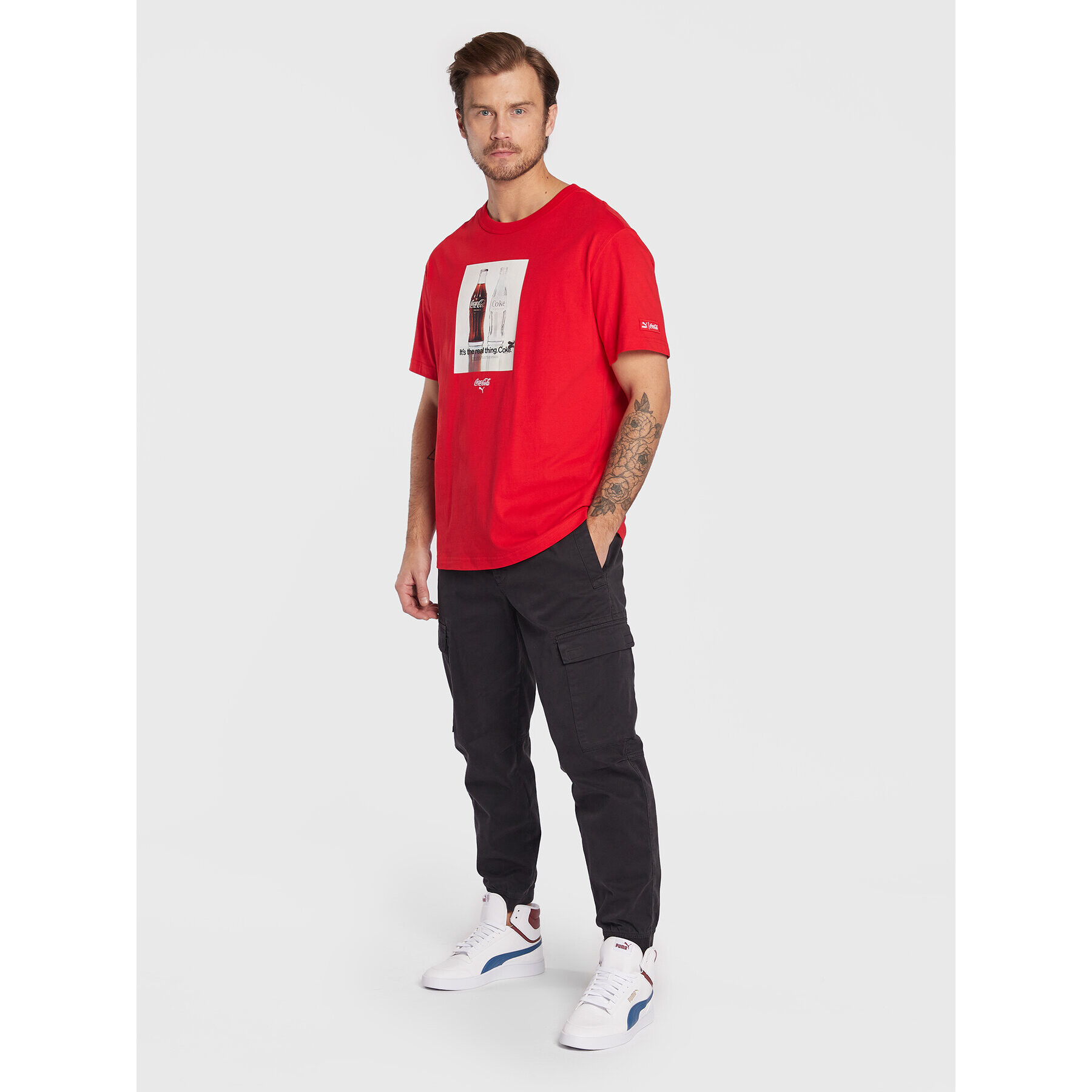 Puma T-Shirt COCA-COLA 536159 Červená Regular Fit - Pepit.cz