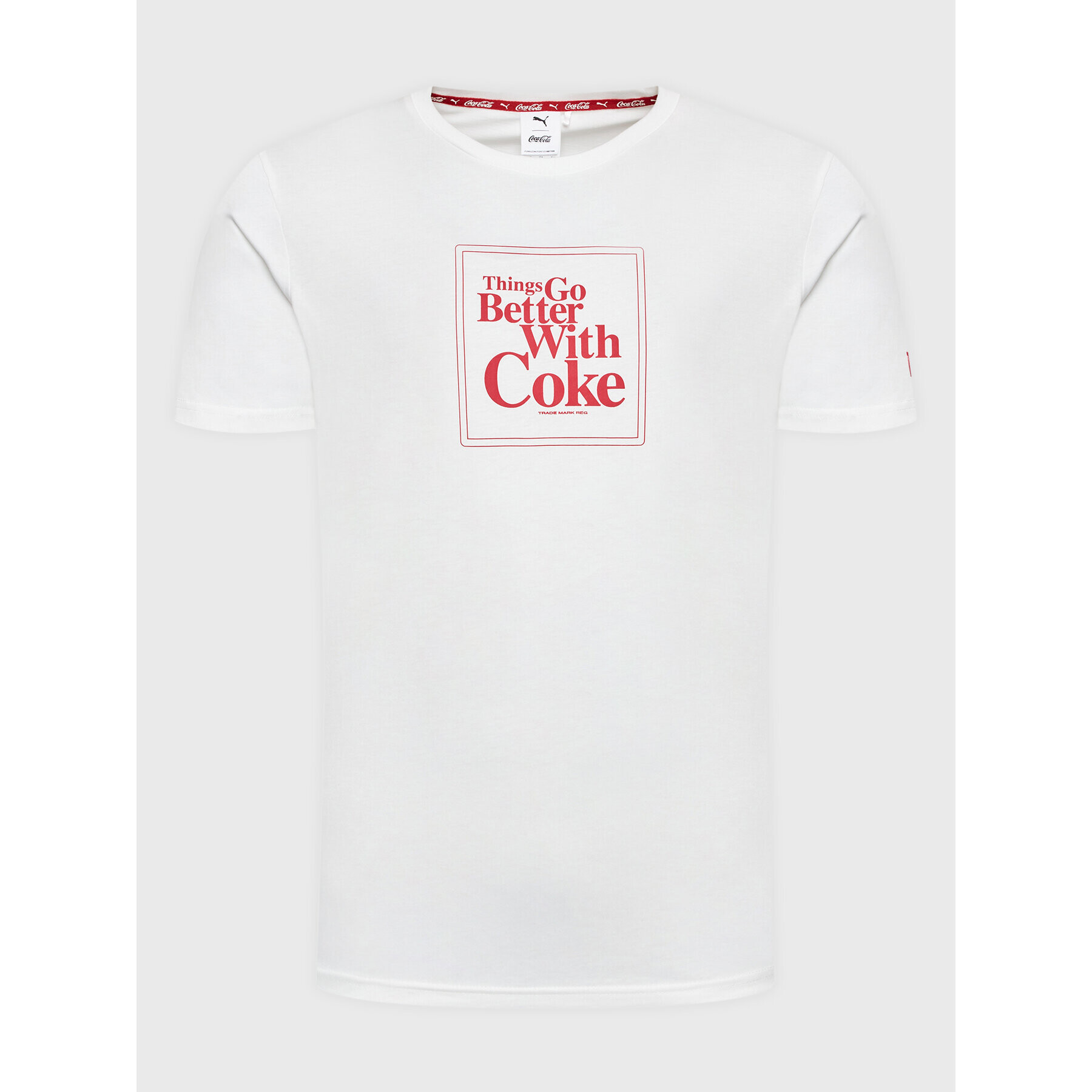 Puma T-Shirt COCA-COLA Graphic 536158 Bílá Regular Fit - Pepit.cz