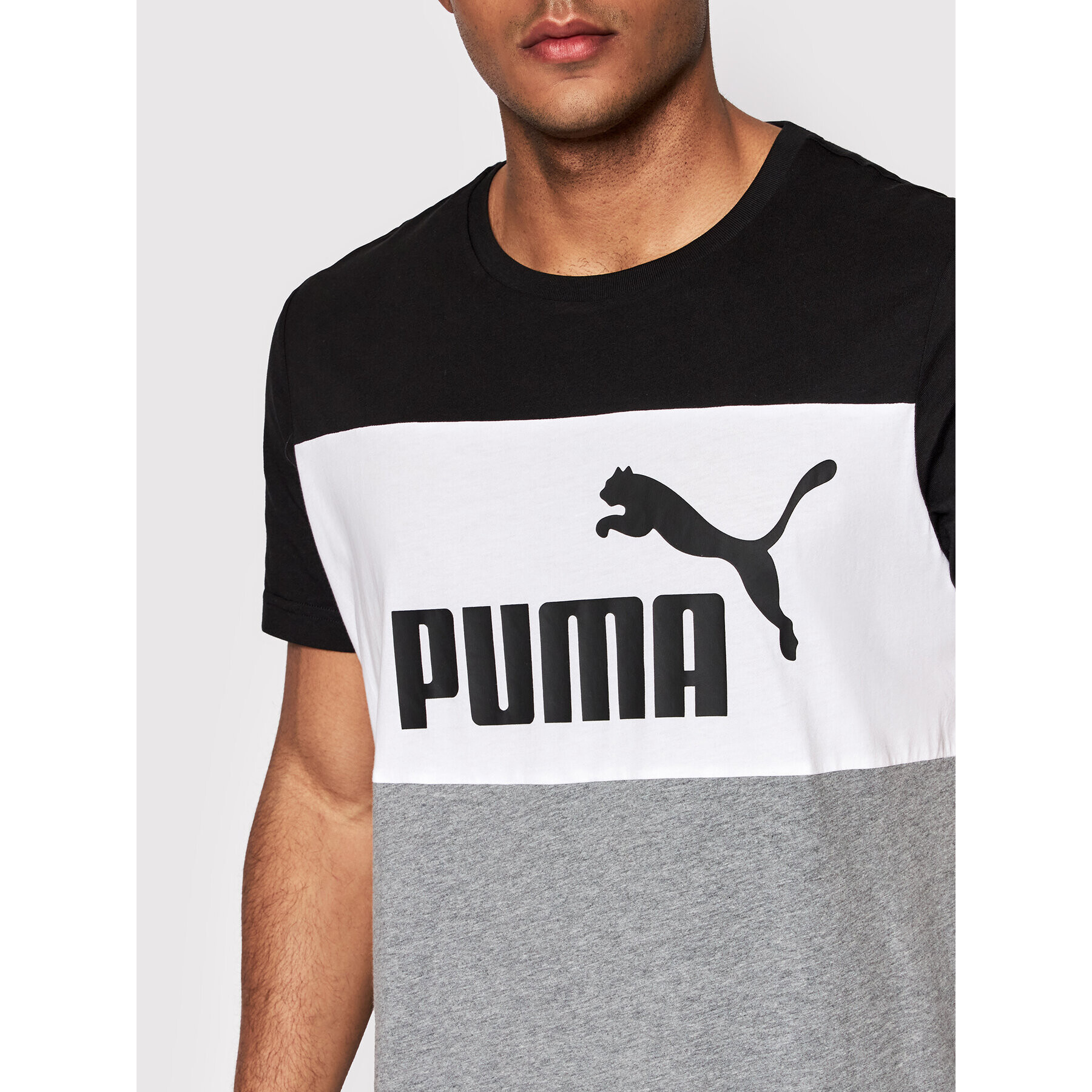 Puma T-Shirt Colorblock 848770 Černá Regular Fit - Pepit.cz