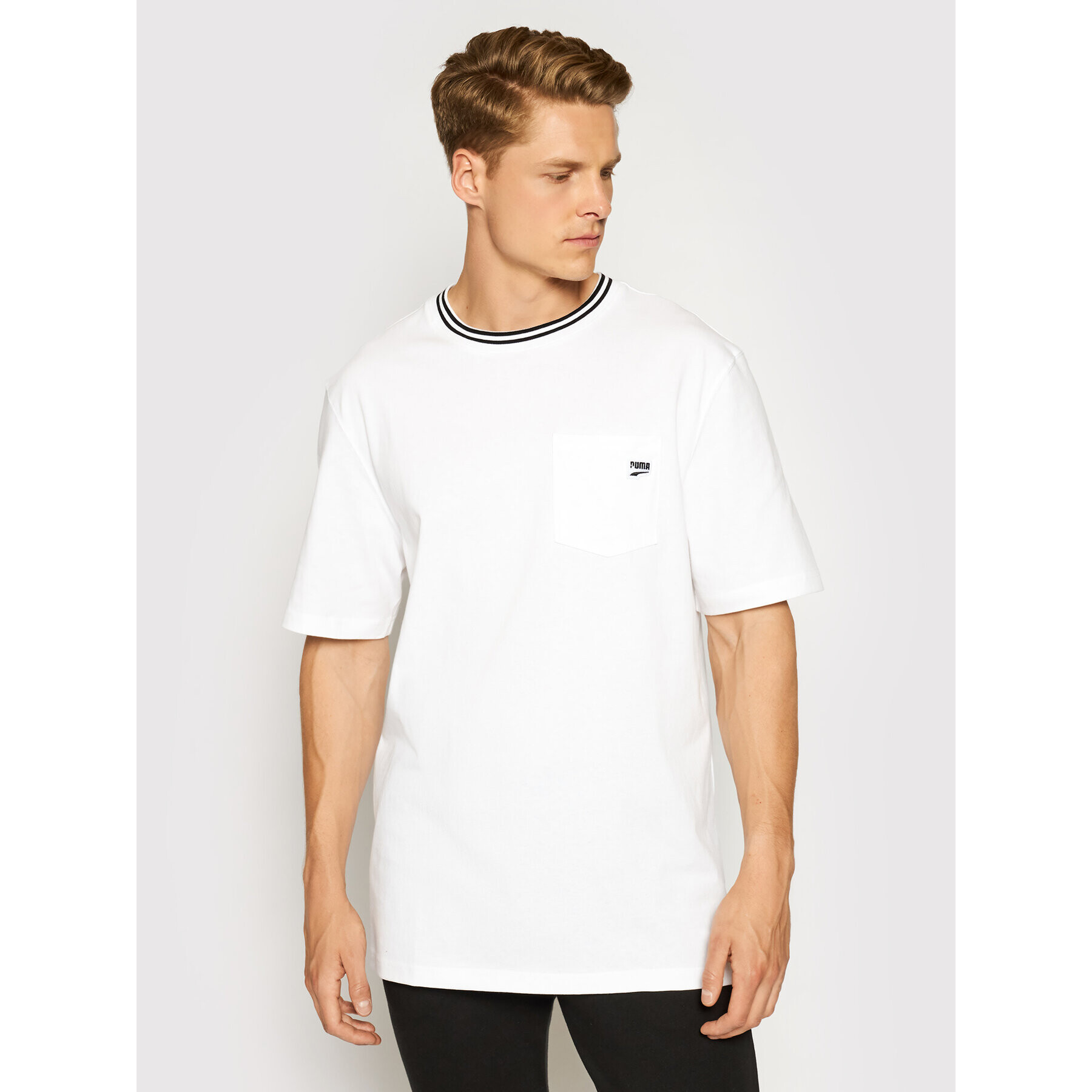 Puma T-Shirt Downtown Pocket 599777 Bílá Relaxed Fit - Pepit.cz