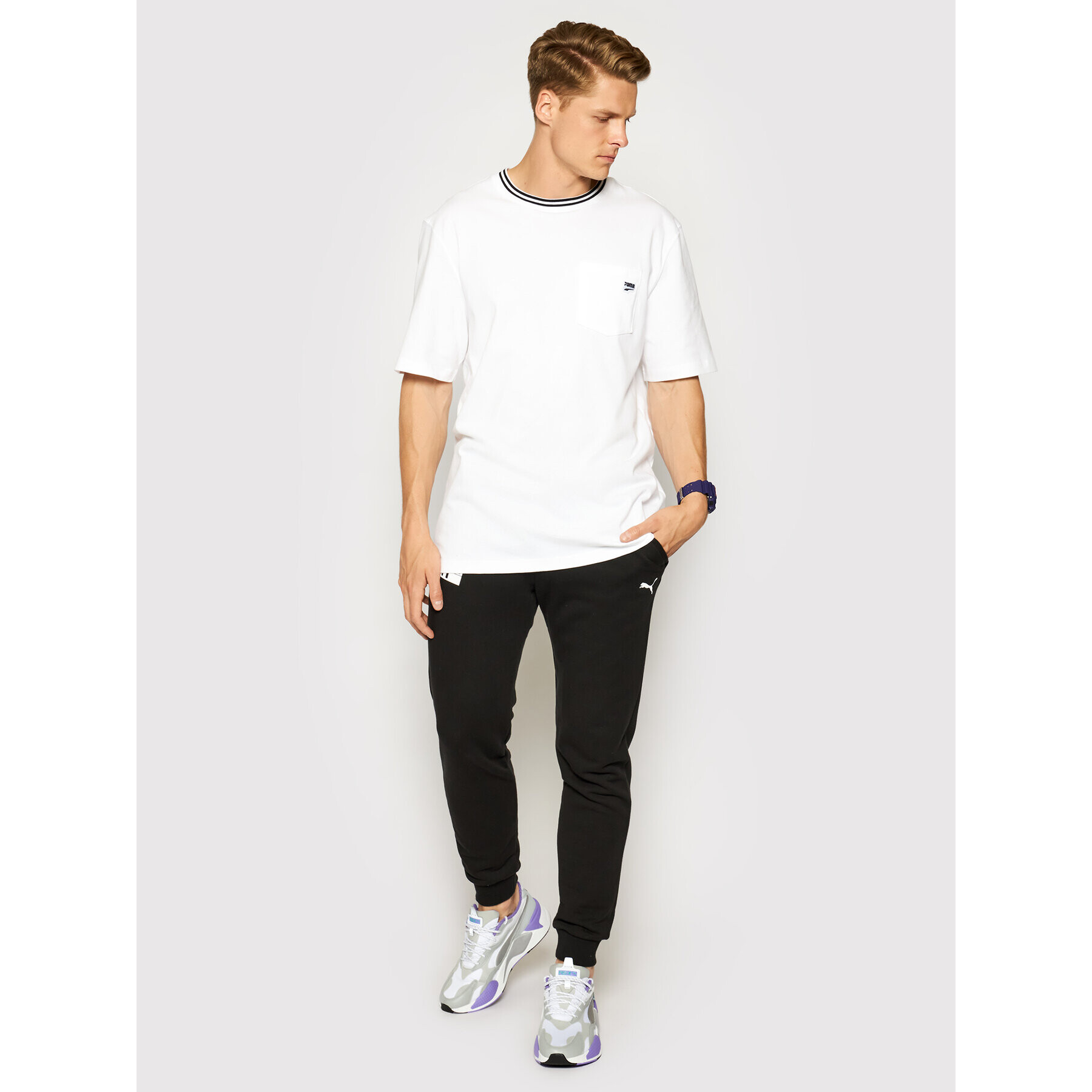 Puma T-Shirt Downtown Pocket 599777 Bílá Relaxed Fit - Pepit.cz