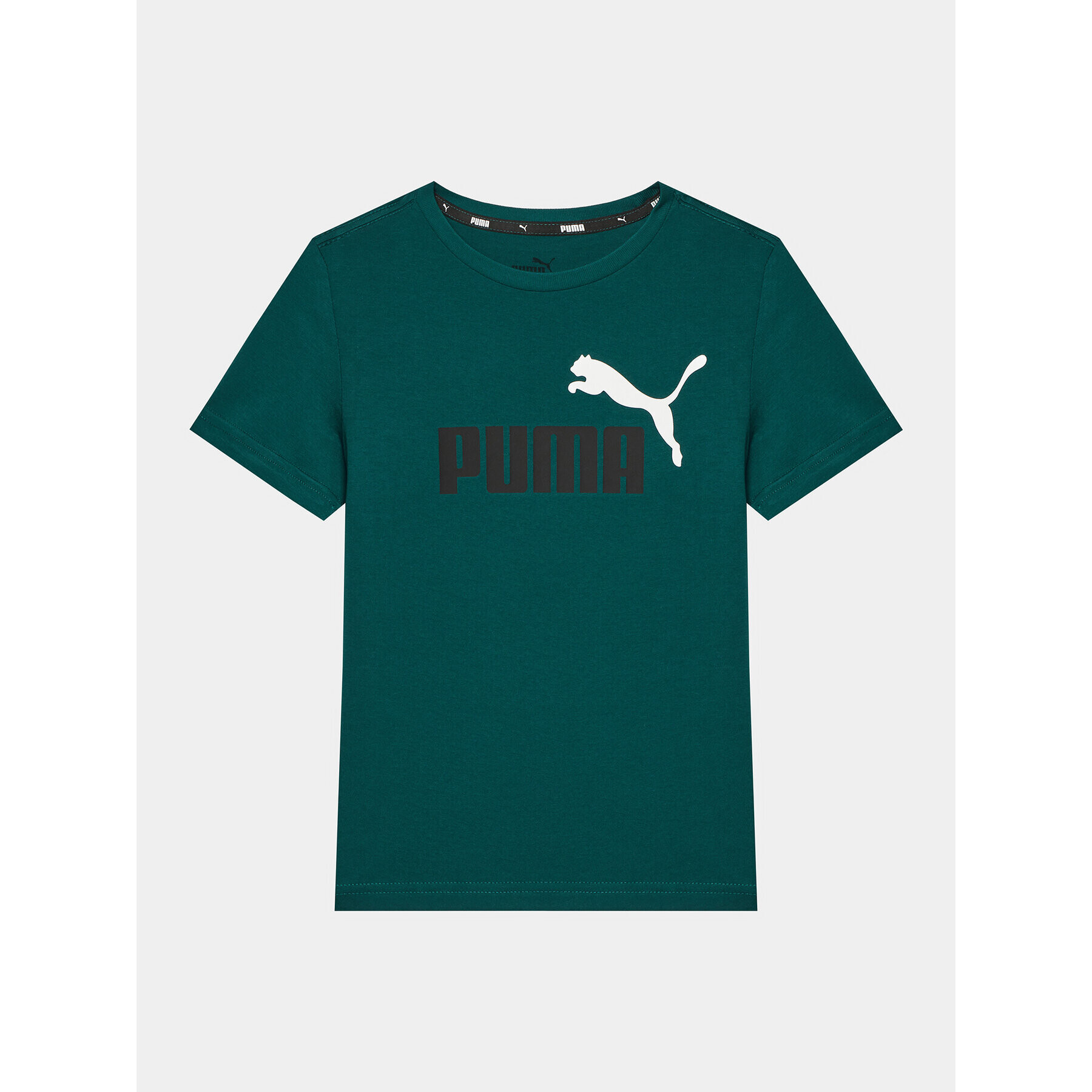 Puma T-Shirt Ess+ 2 Col Logo 586985 Zelená Regular Fit - Pepit.cz