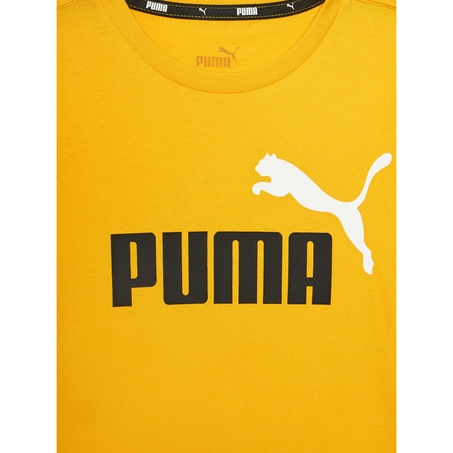 Puma T-Shirt Ess+ 2 Col Logo 586985 Žlutá Regular Fit - Pepit.cz