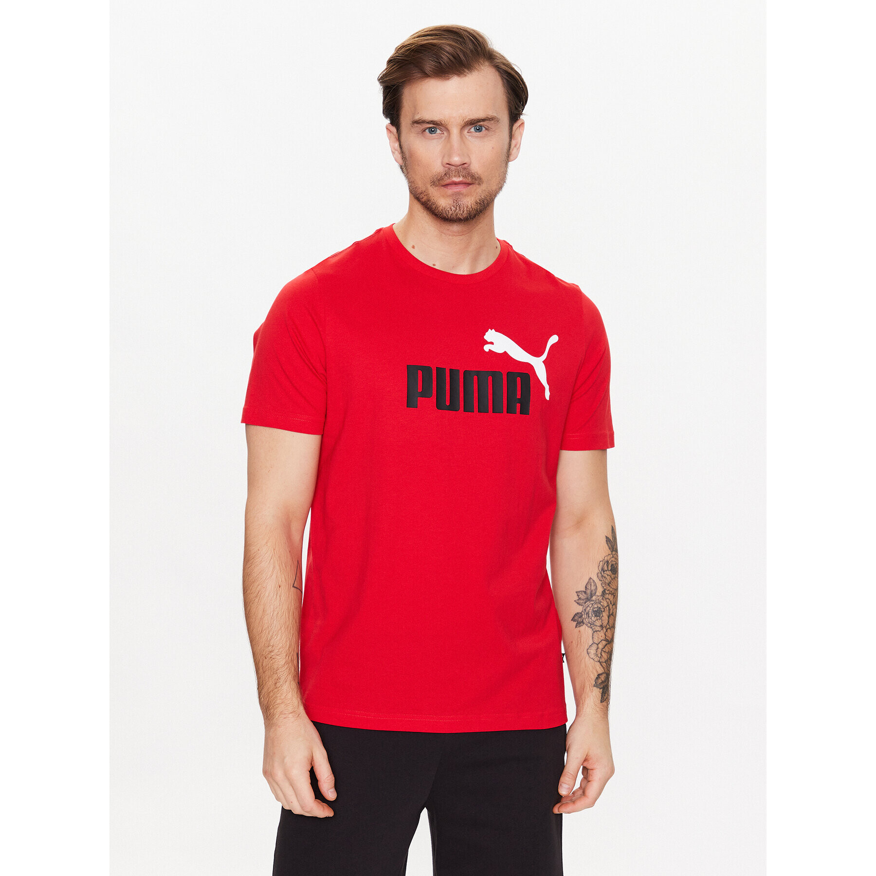 Puma T-Shirt Ess 586759 Červená Regular Fit - Pepit.cz