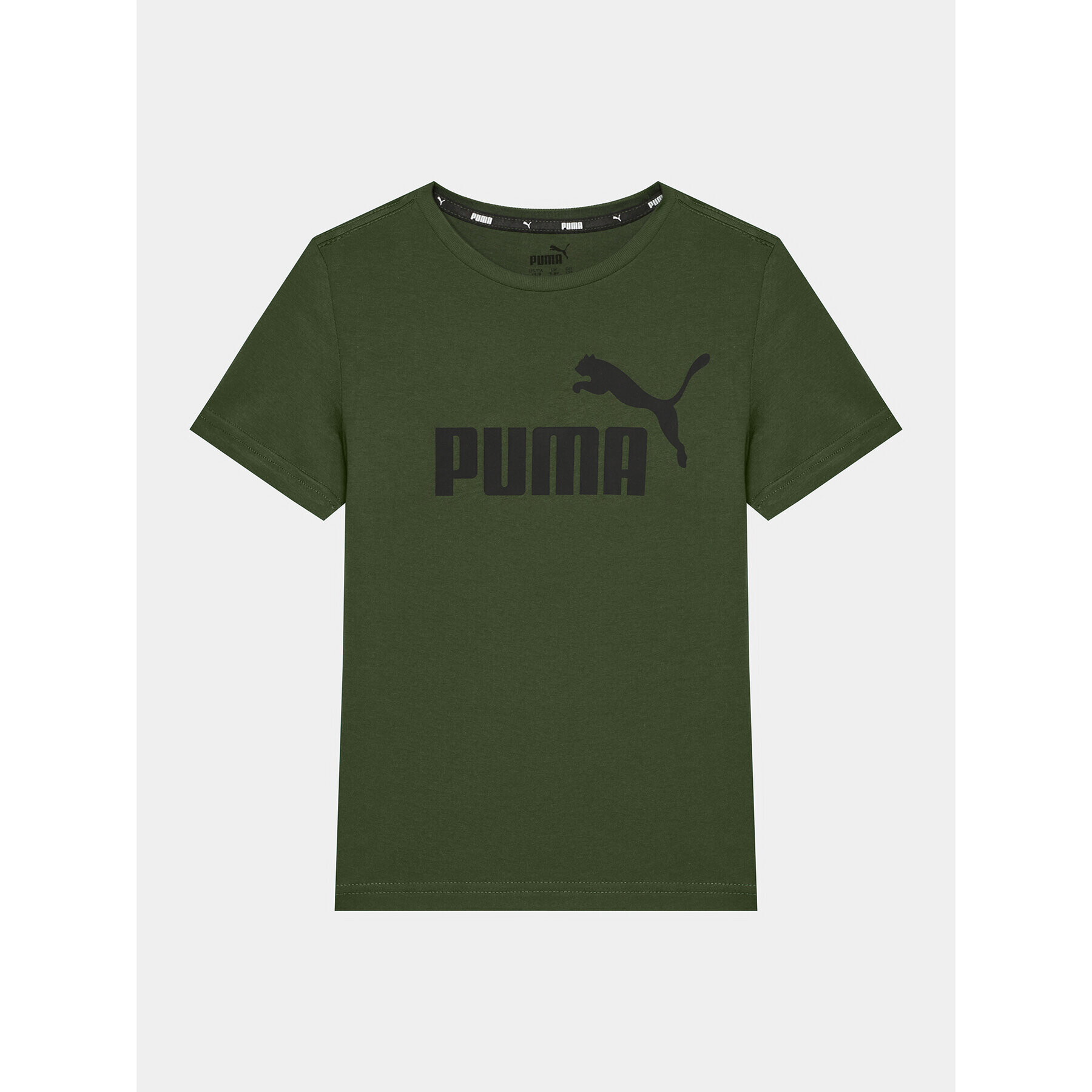 Puma T-Shirt Ess Logo 586960 Zelená Regular Fit - Pepit.cz