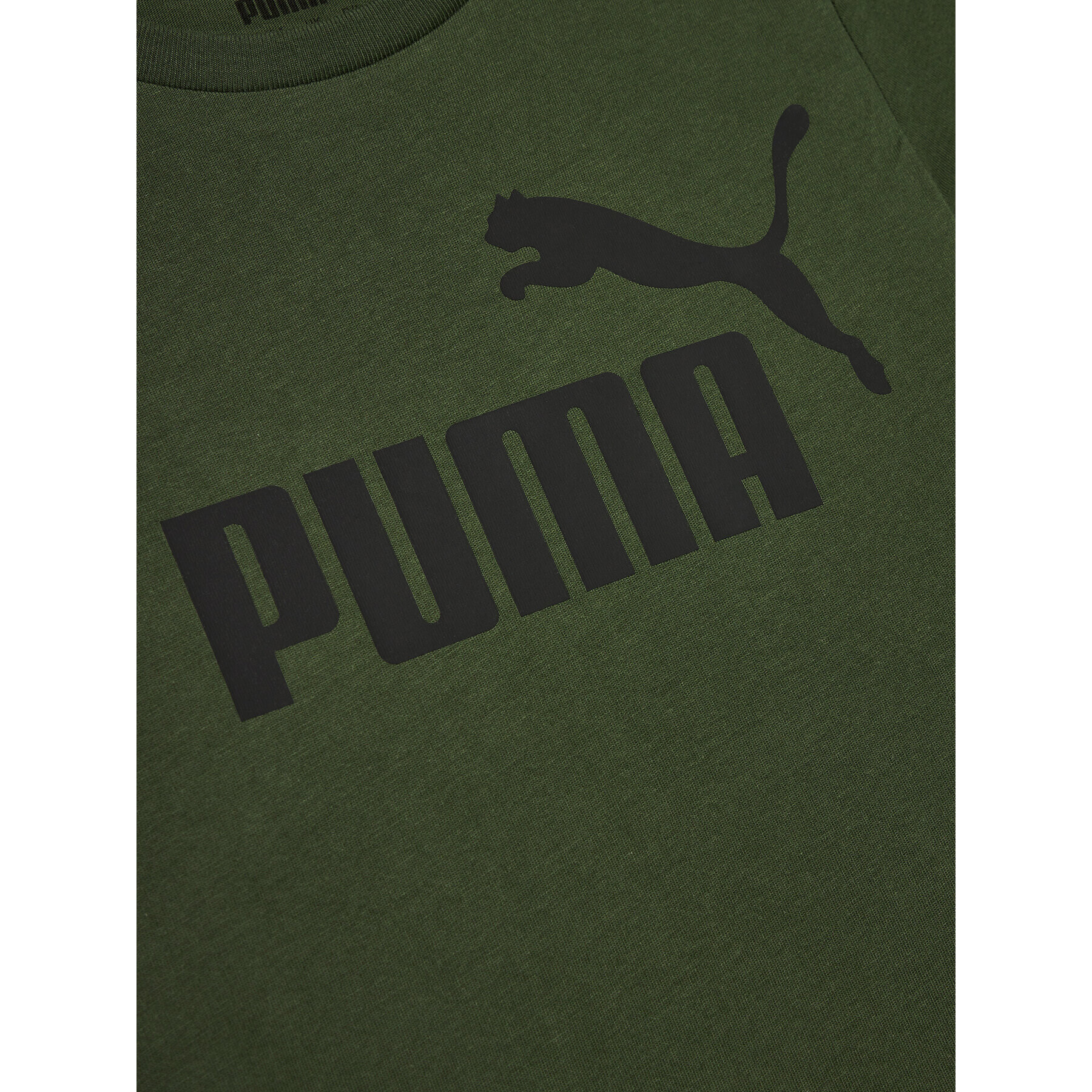 Puma T-Shirt Ess Logo 586960 Zelená Regular Fit - Pepit.cz