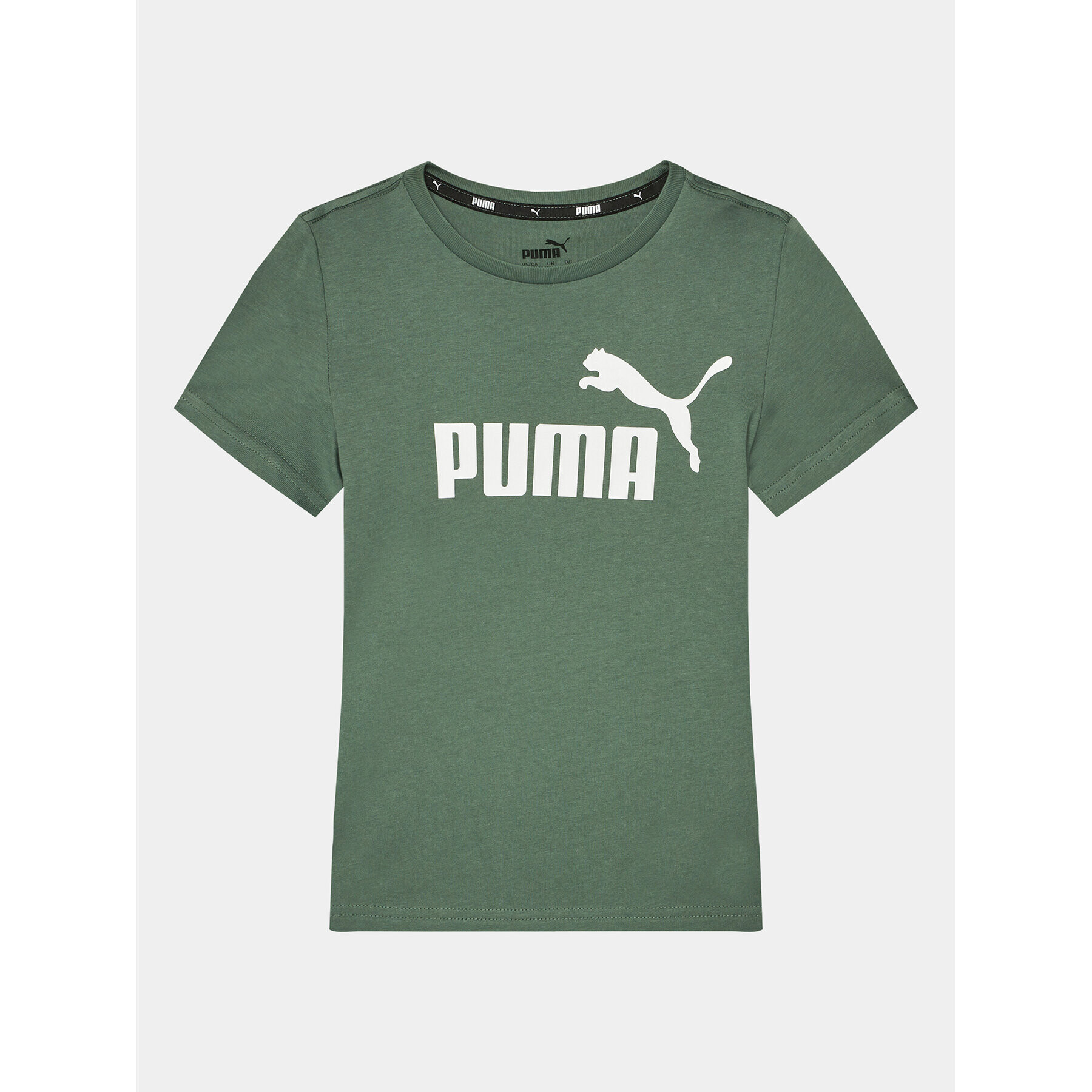 Puma T-Shirt Ess Logo 586960 Zelená Regular Fit - Pepit.cz