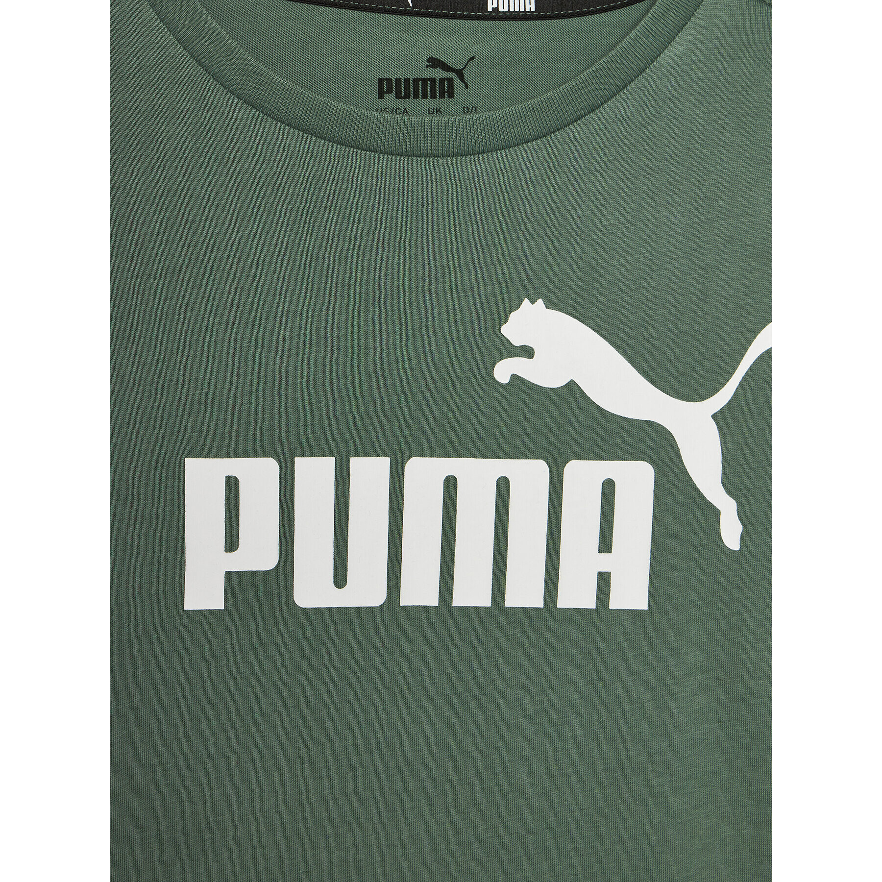 Puma T-Shirt Ess Logo 586960 Zelená Regular Fit - Pepit.cz