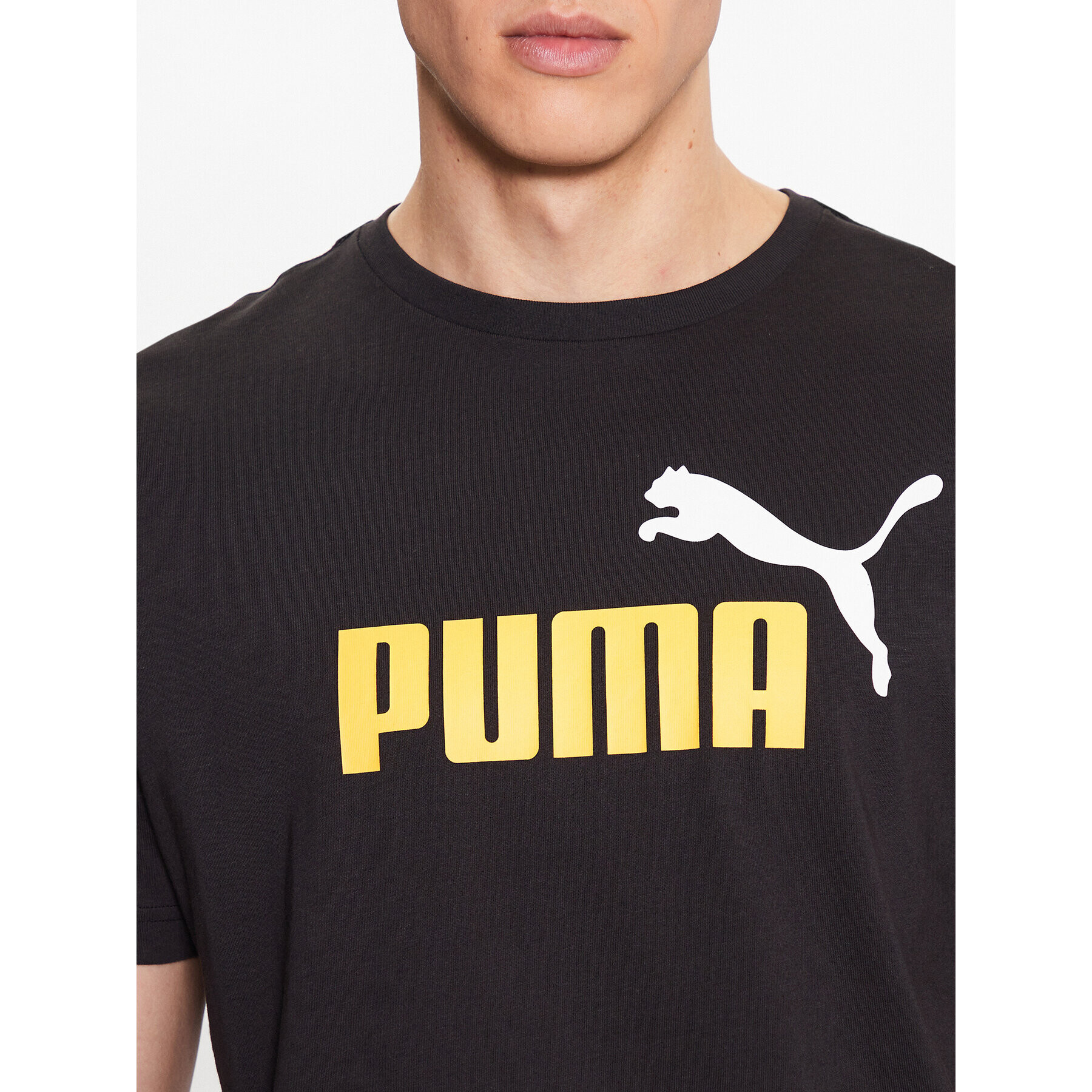 Puma T-Shirt Essentials+ 2 Col Logo 586759 Černá Regular Fit - Pepit.cz