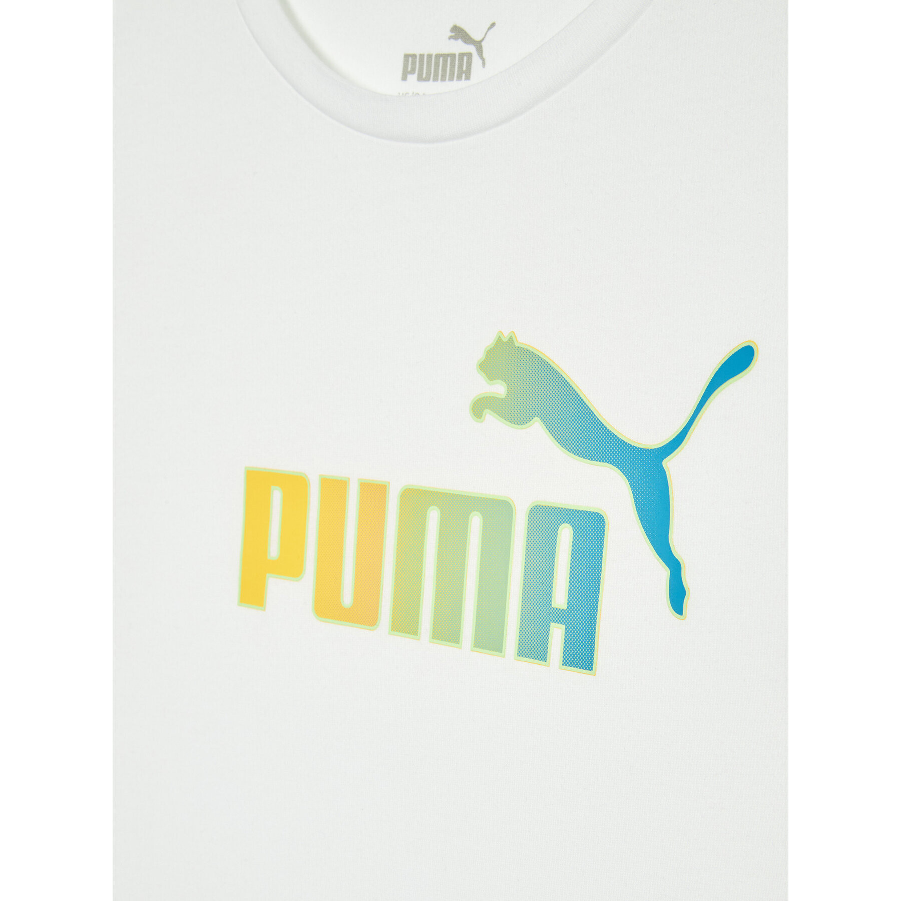 Puma T-Shirt Essentials+ Bleach Logo 846954 Bílá Regular Fit - Pepit.cz