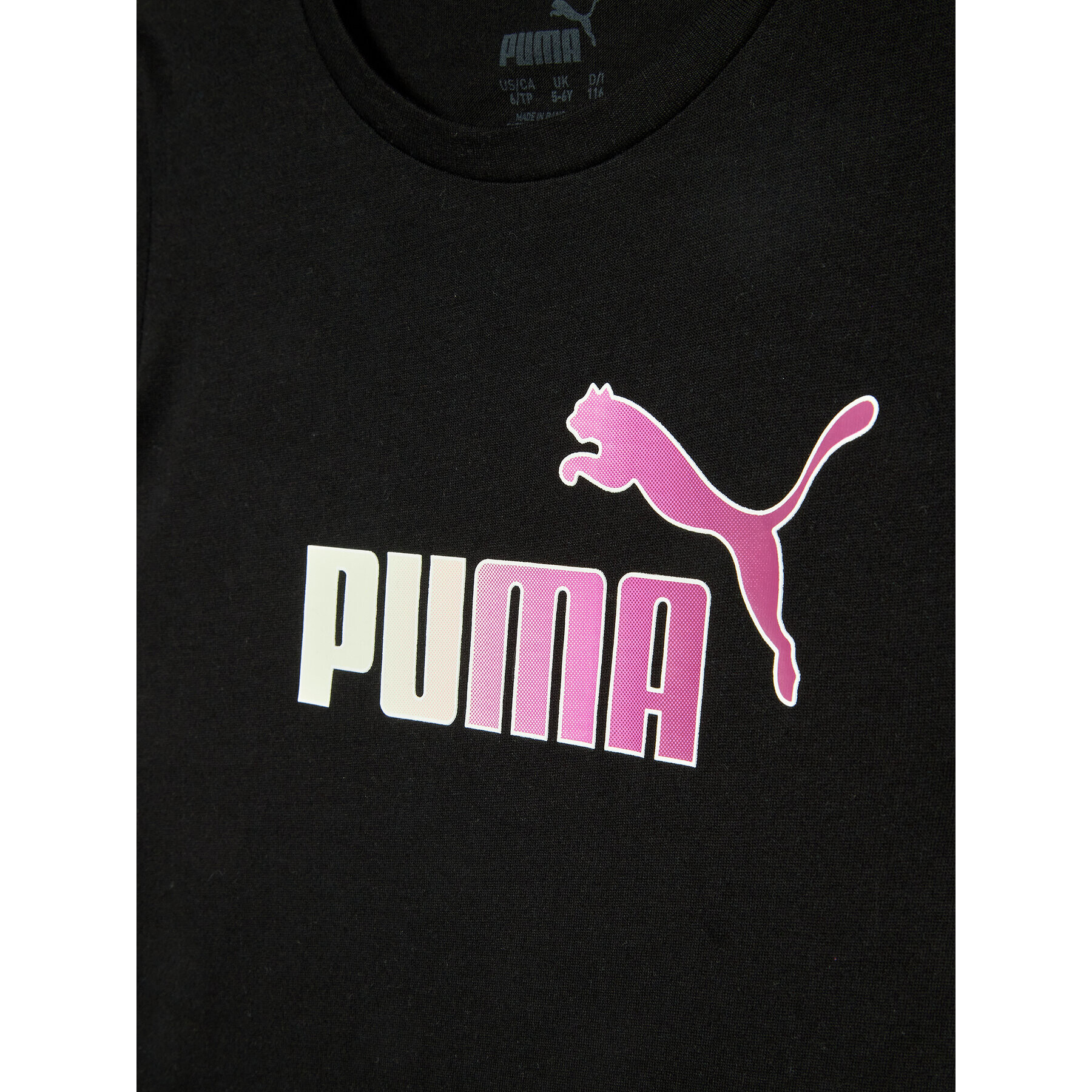 Puma T-Shirt Essentials+ Bleach Logo 846954 Černá Regular Fit - Pepit.cz