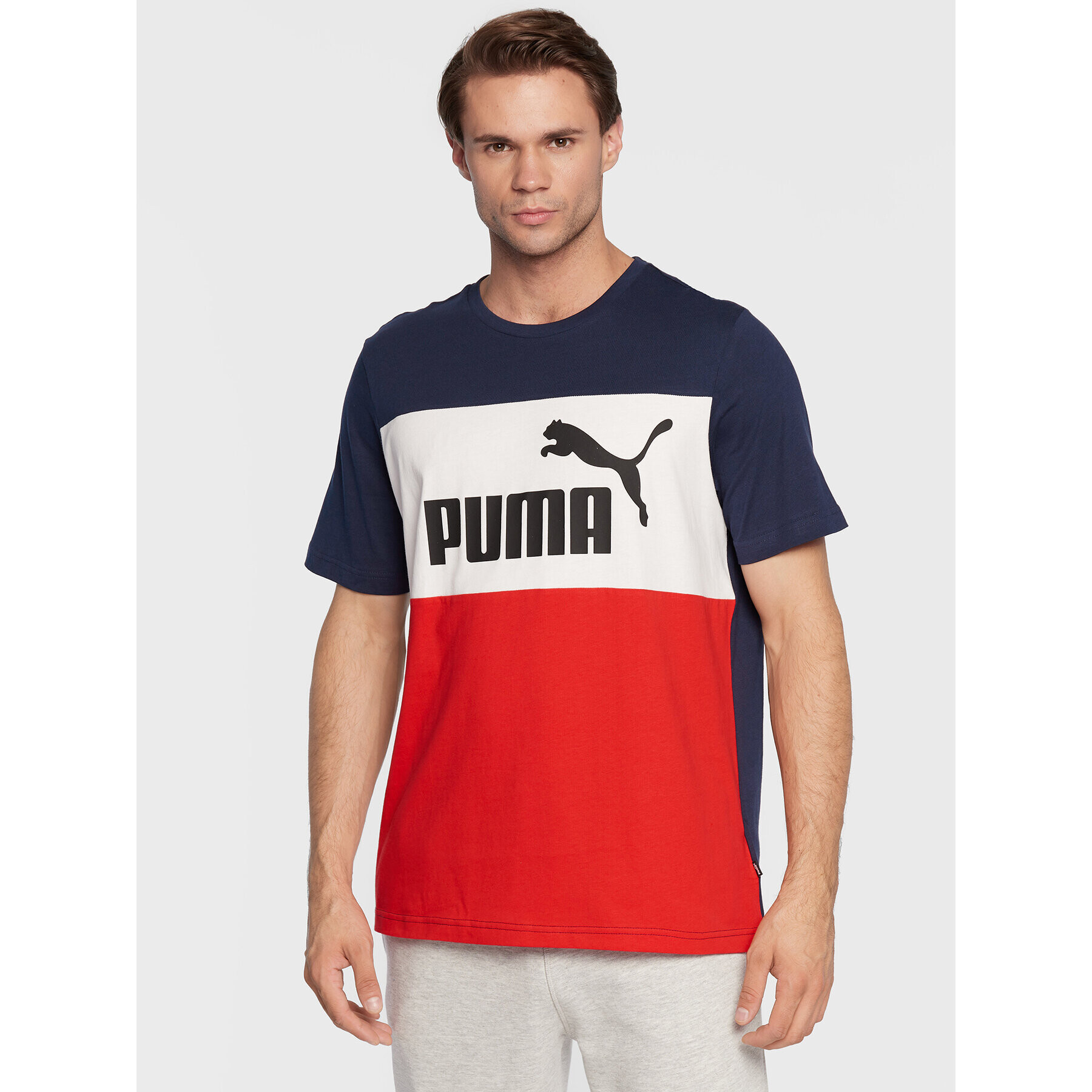 Puma T-Shirt Essentials+ Colorblock 848770 Barevná Regular Fit - Pepit.cz