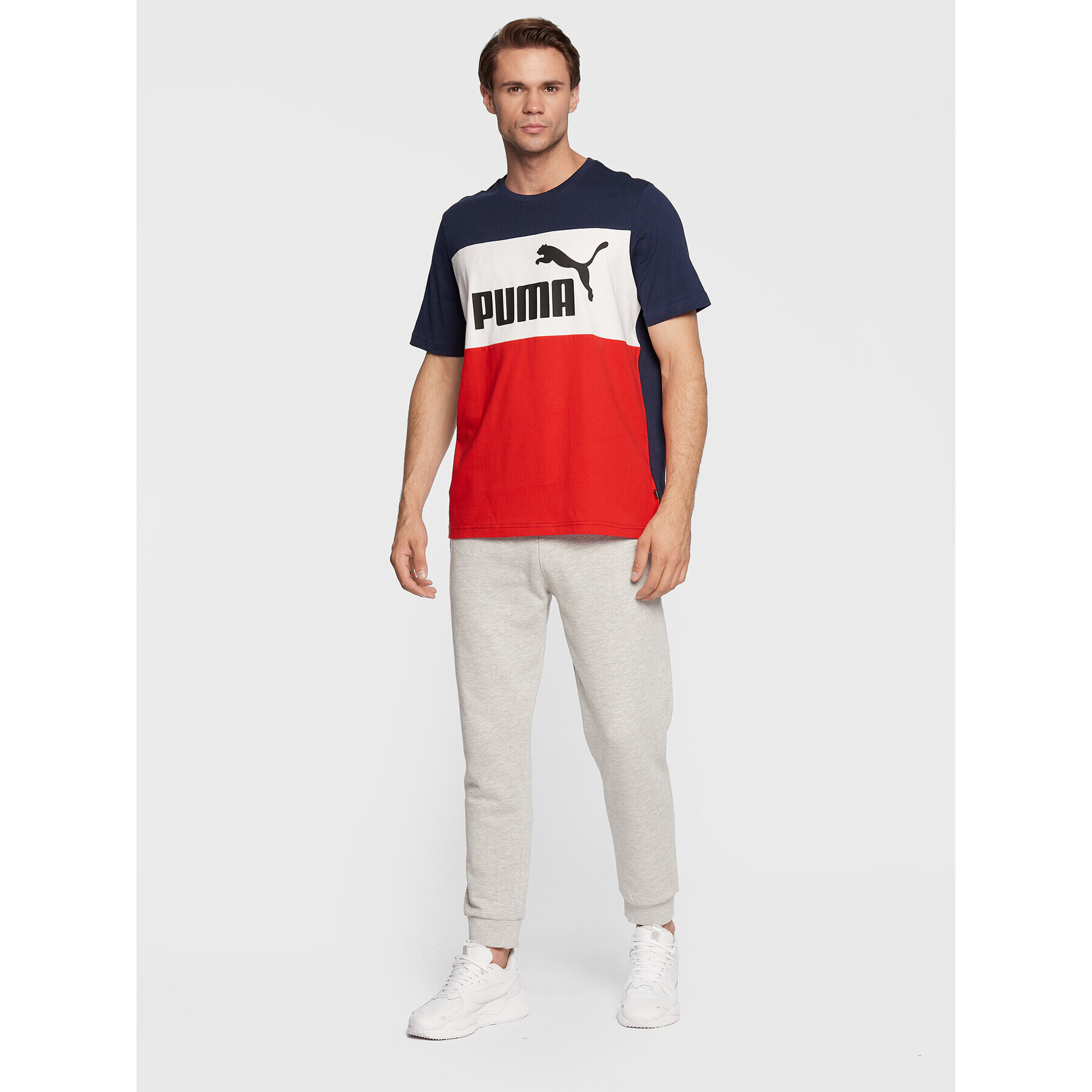 Puma T-Shirt Essentials+ Colorblock 848770 Barevná Regular Fit - Pepit.cz