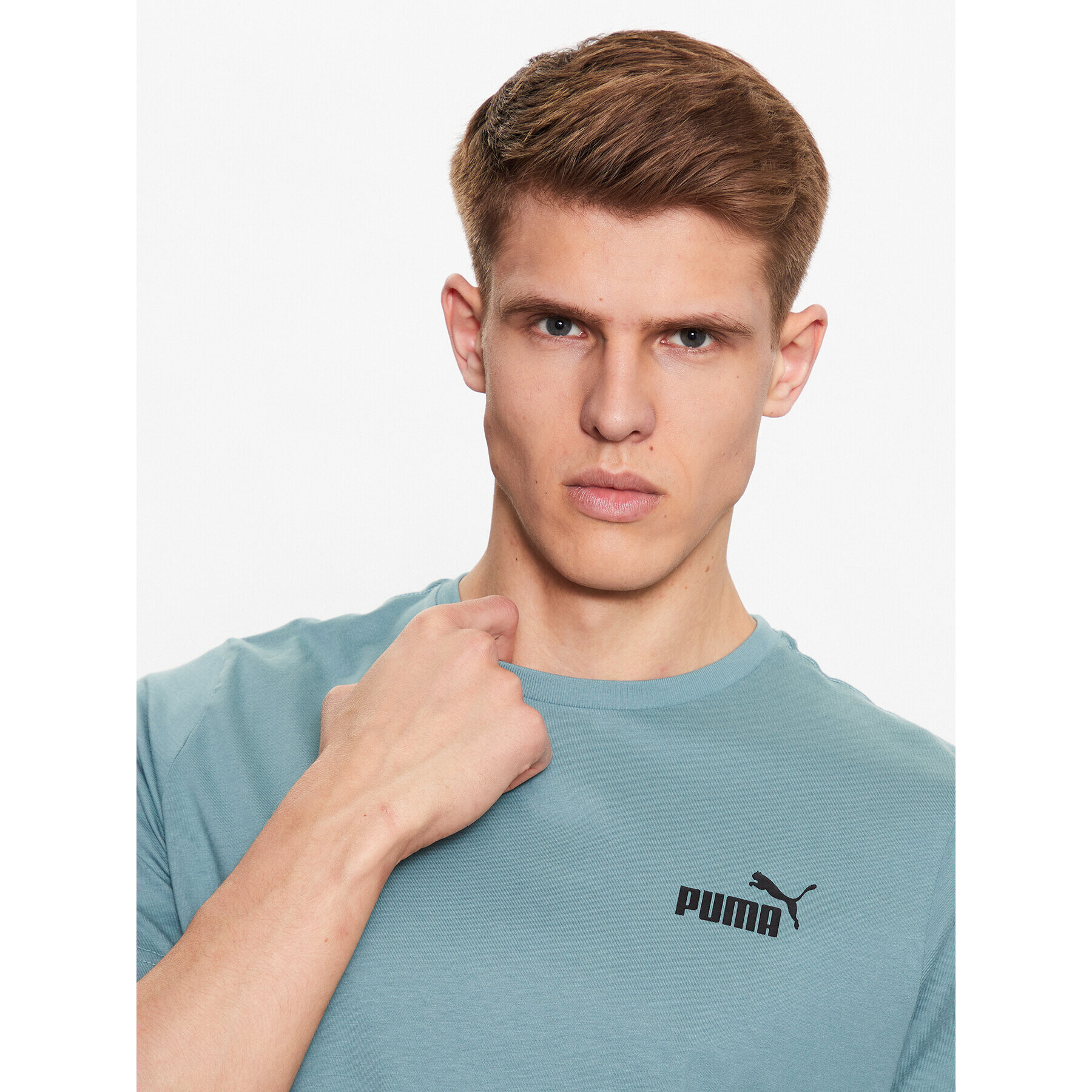 Puma T-Shirt Essentials Small Logo 586669 Zelená Regular Fit - Pepit.cz