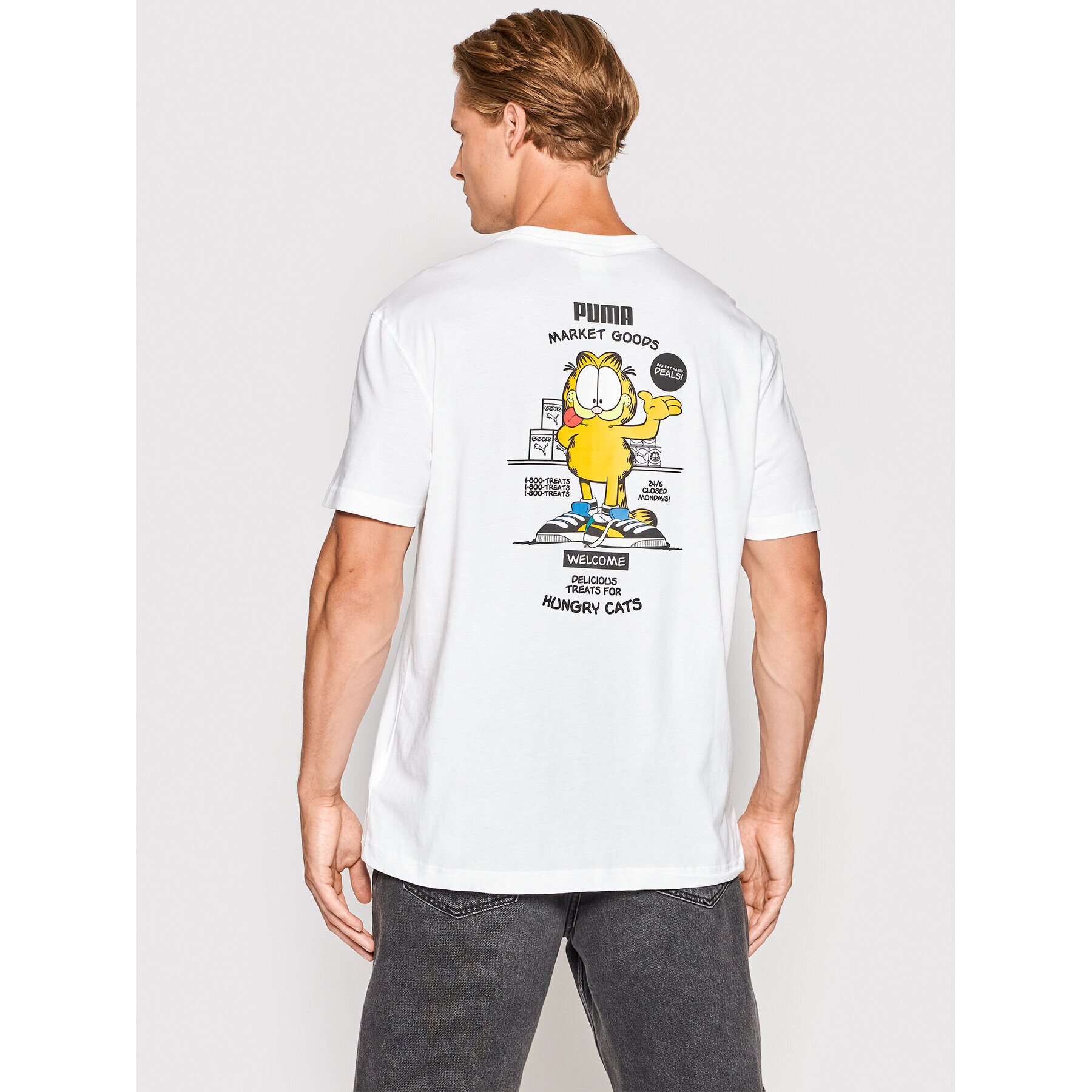 Puma T-Shirt GARFIELD Graphic 534433 Bílá Regular Fit - Pepit.cz