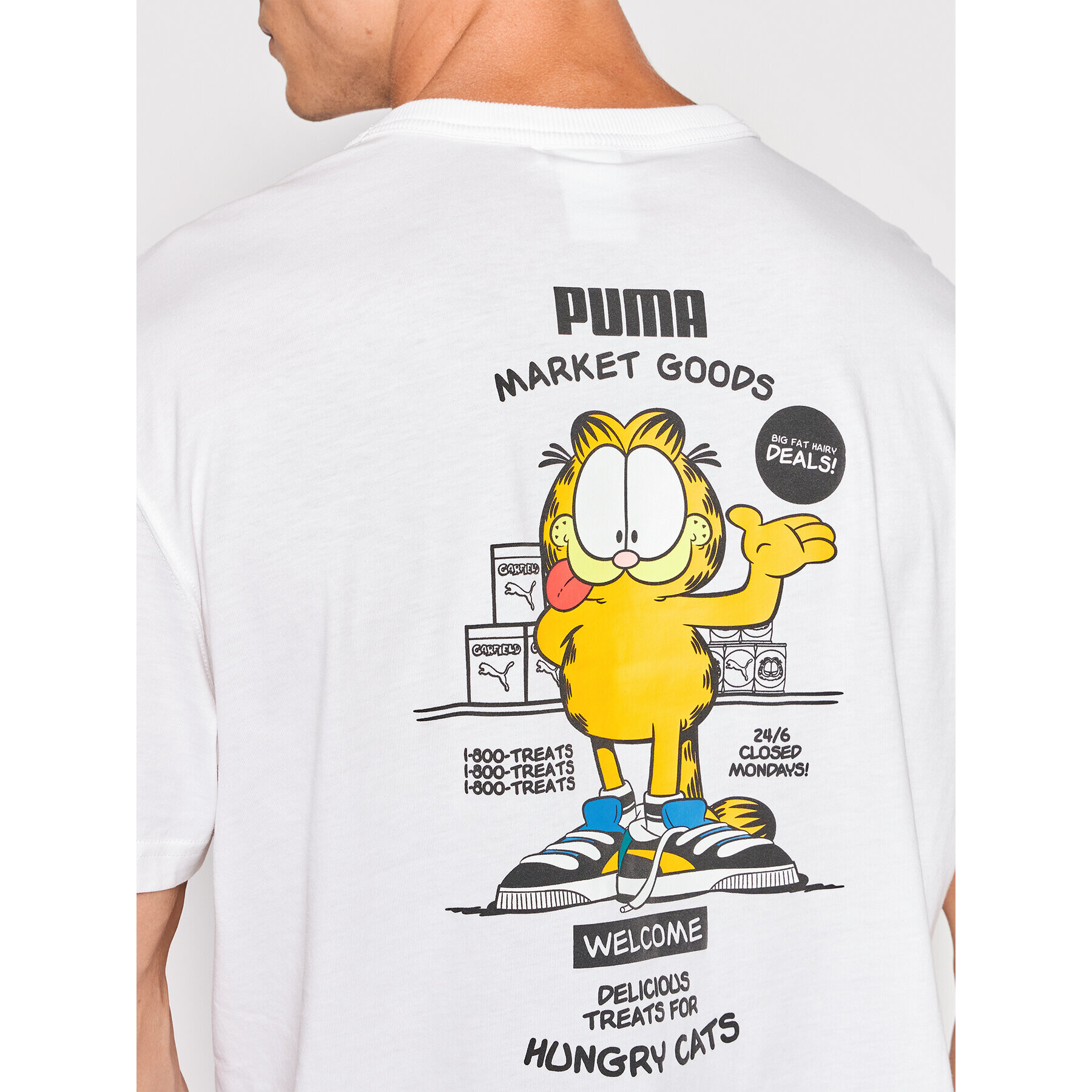 Puma T-Shirt GARFIELD Graphic 534433 Bílá Regular Fit - Pepit.cz