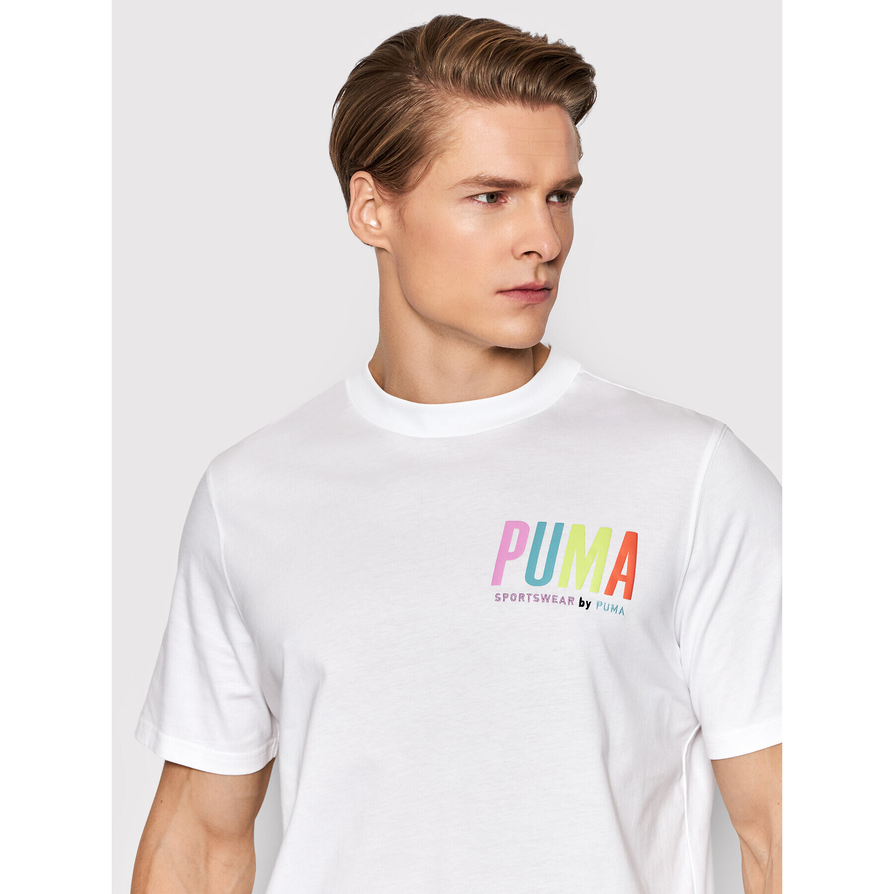 Puma T-Shirt Graphic 533623 Bílá Regular Fit - Pepit.cz