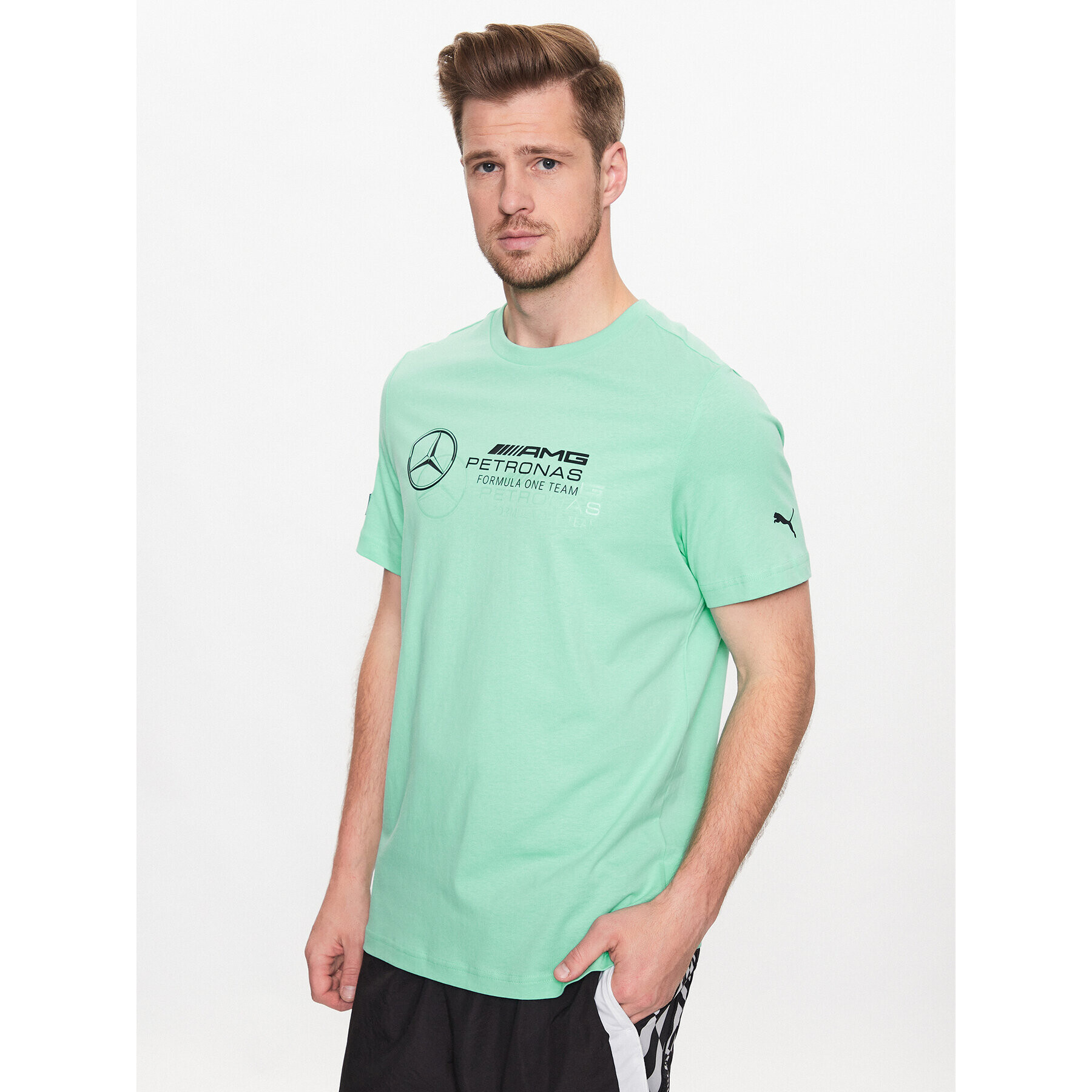 Puma T-Shirt Mercedes-Amg Petronas 538482 Zelená Regular Fit - Pepit.cz