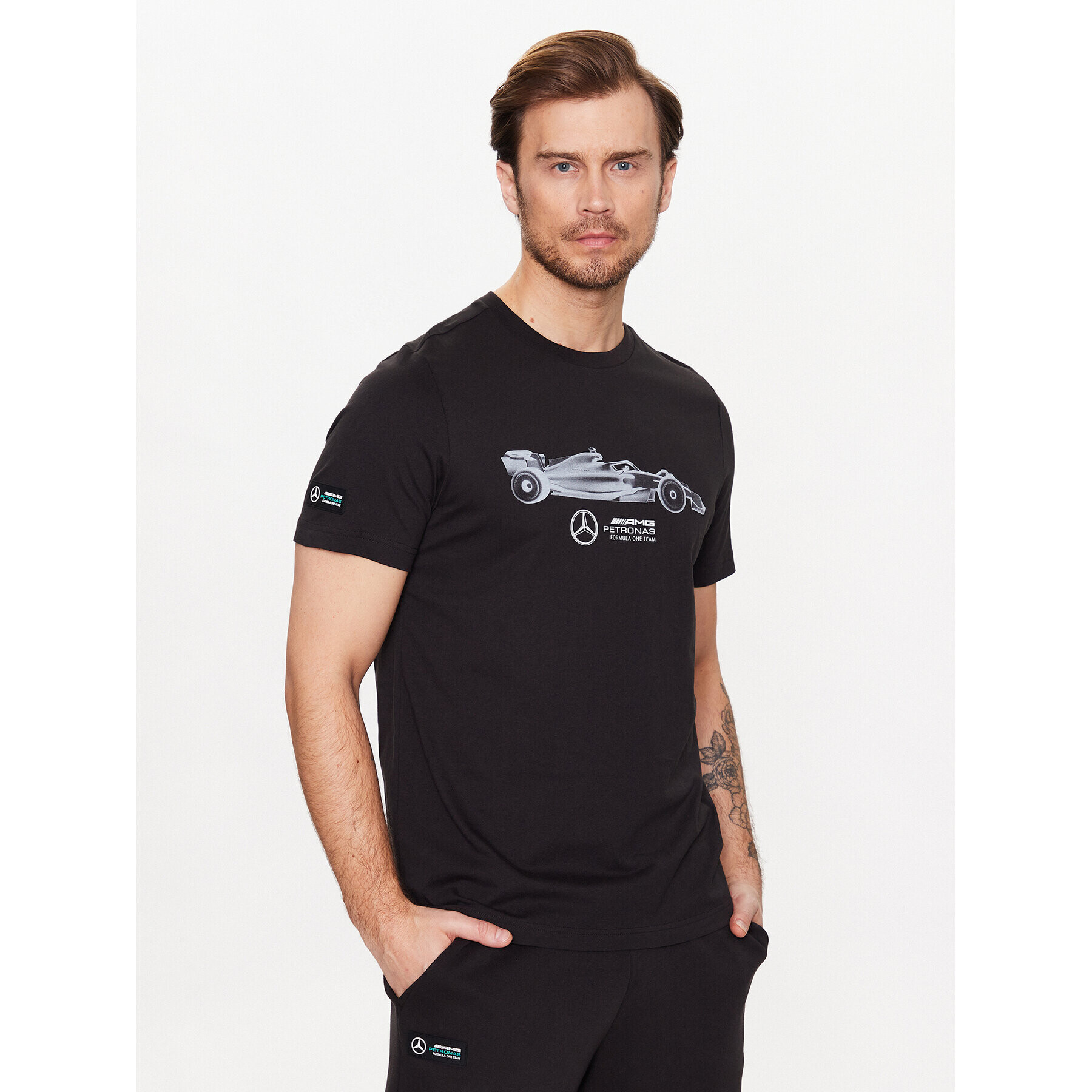 Puma T-Shirt Mercedes-Amg Petronas Motorsport Ess Car Graphic 538484 Černá Regular Fit - Pepit.cz