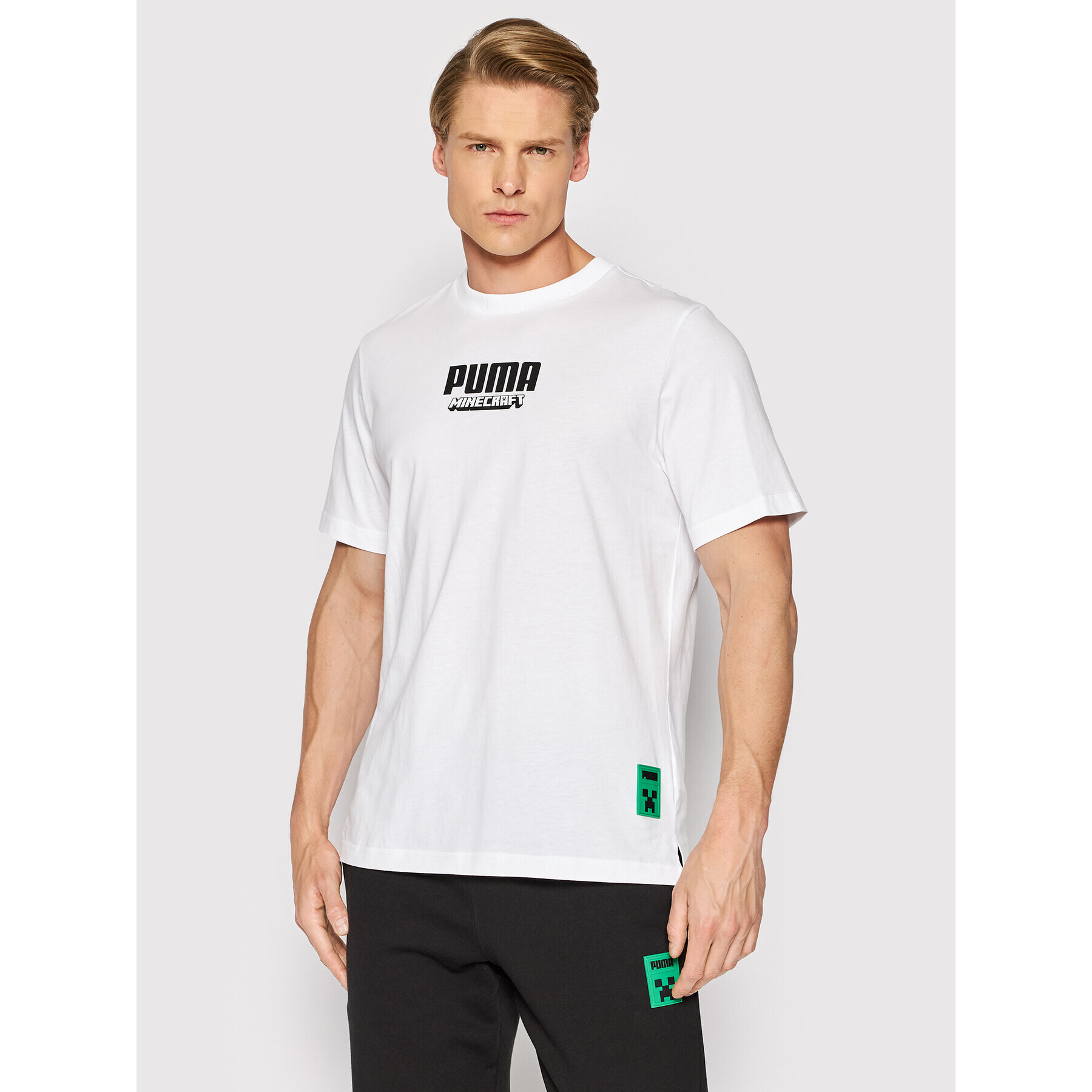 Puma T-Shirt MINECRAFT Graphic 534374 Bílá Regular Fit - Pepit.cz